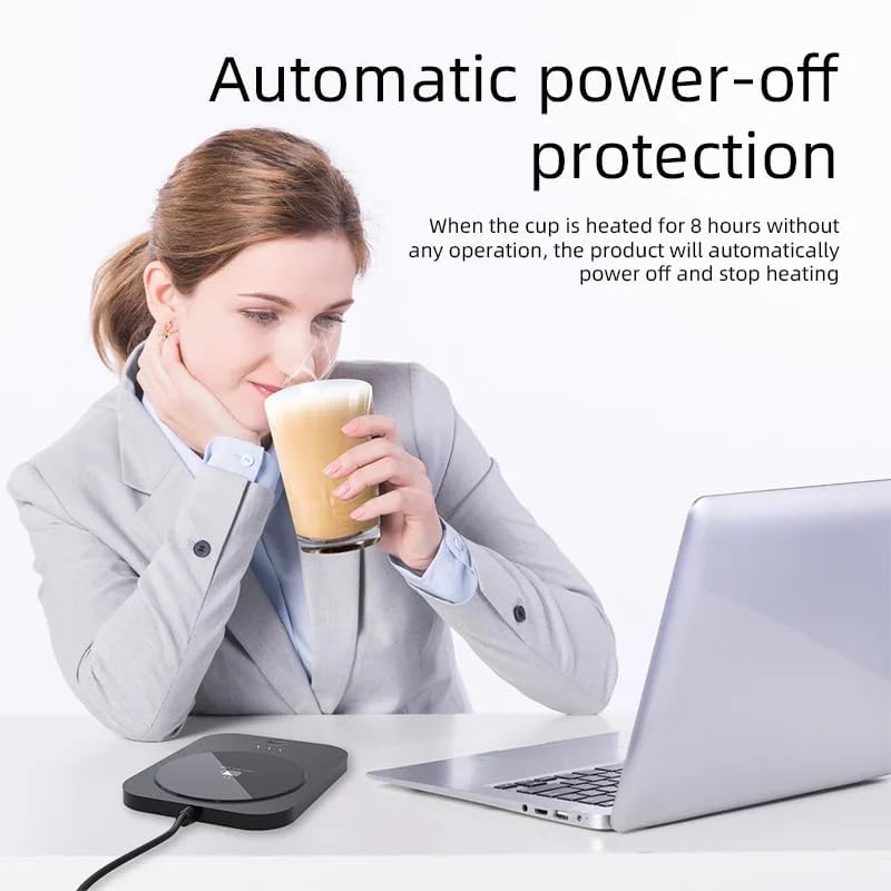 Mug Warmer, Coffee Warmer for Desk Auto Shut off Coffee Lovers, Smart Coffee Cup Warmer with Gravity-Induction Coffee Mug Warmer for Desk Use Keep Beverages Coffee Warmer-White image number 1