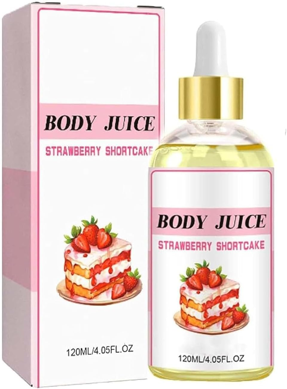 Body Juice Oil Strawberry Shortcake,Body Juice Oil Scent Strawberry,Strawberry Shortcake Body Oil,120Ml Handcrafted Body Oil for Women image number 5