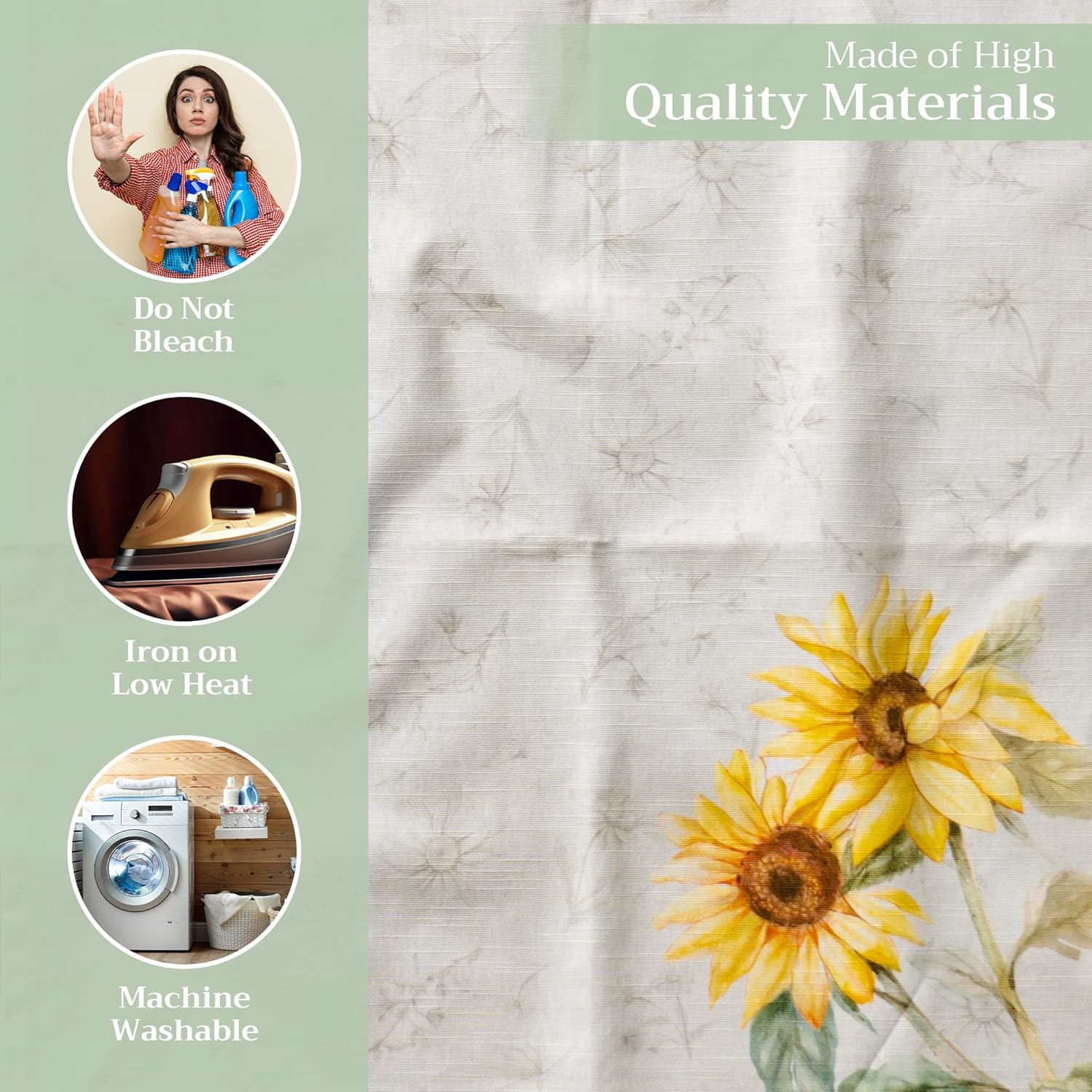 Maison D'Hermine Cloth Napkins Set of 4 100% Cotton Everyday Reusable Square Napkins Cloth Washable, Dinner, Party, Wedding, Restaurant, Spring/Summer (Candice, 20" X 20") image number 6