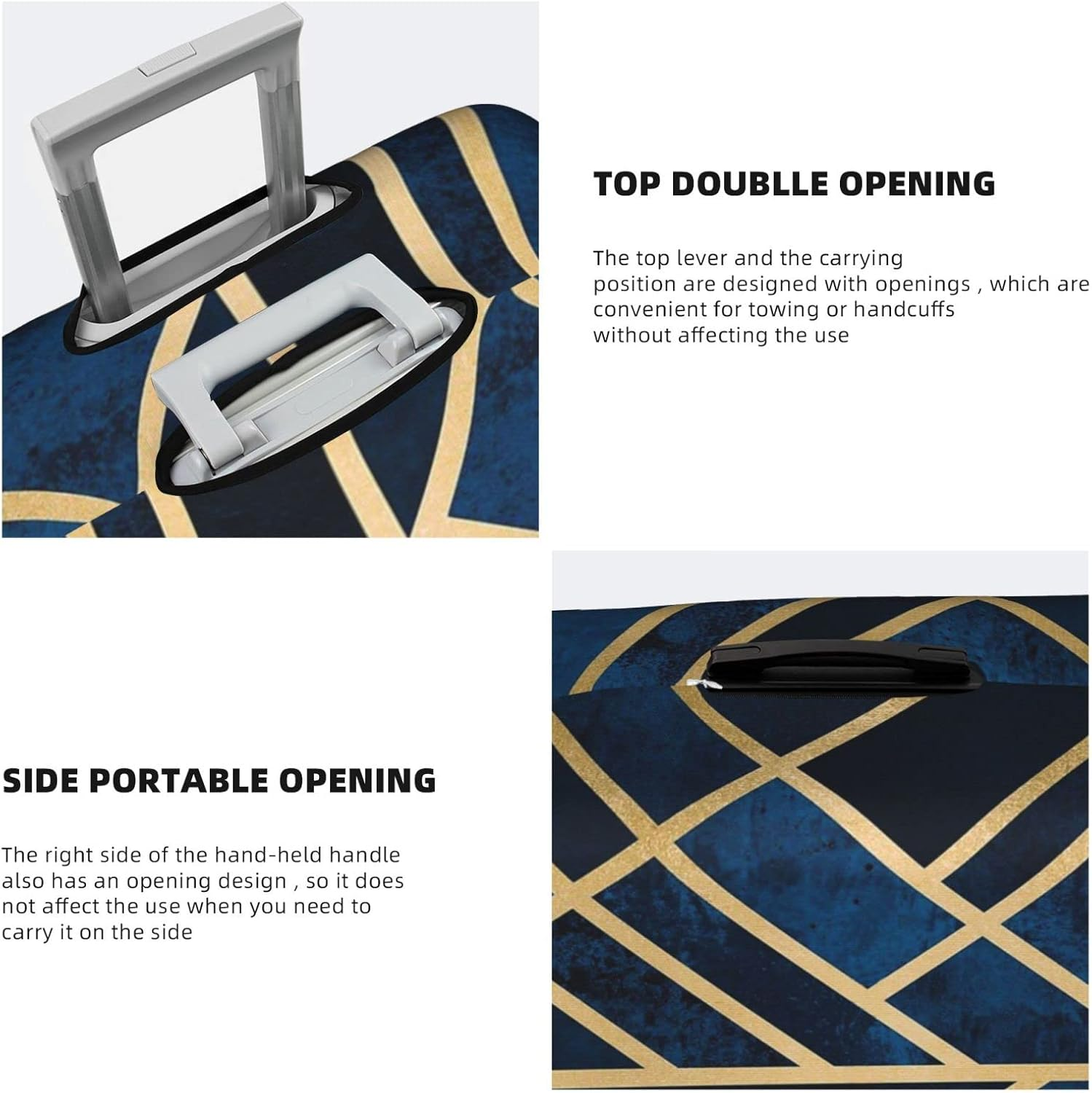 Abstract Geometric Striped Luggage Cover Washable Suitcase Protector Anti-Scratch Suitcase Cover Fits 18-32 Inch Luggage