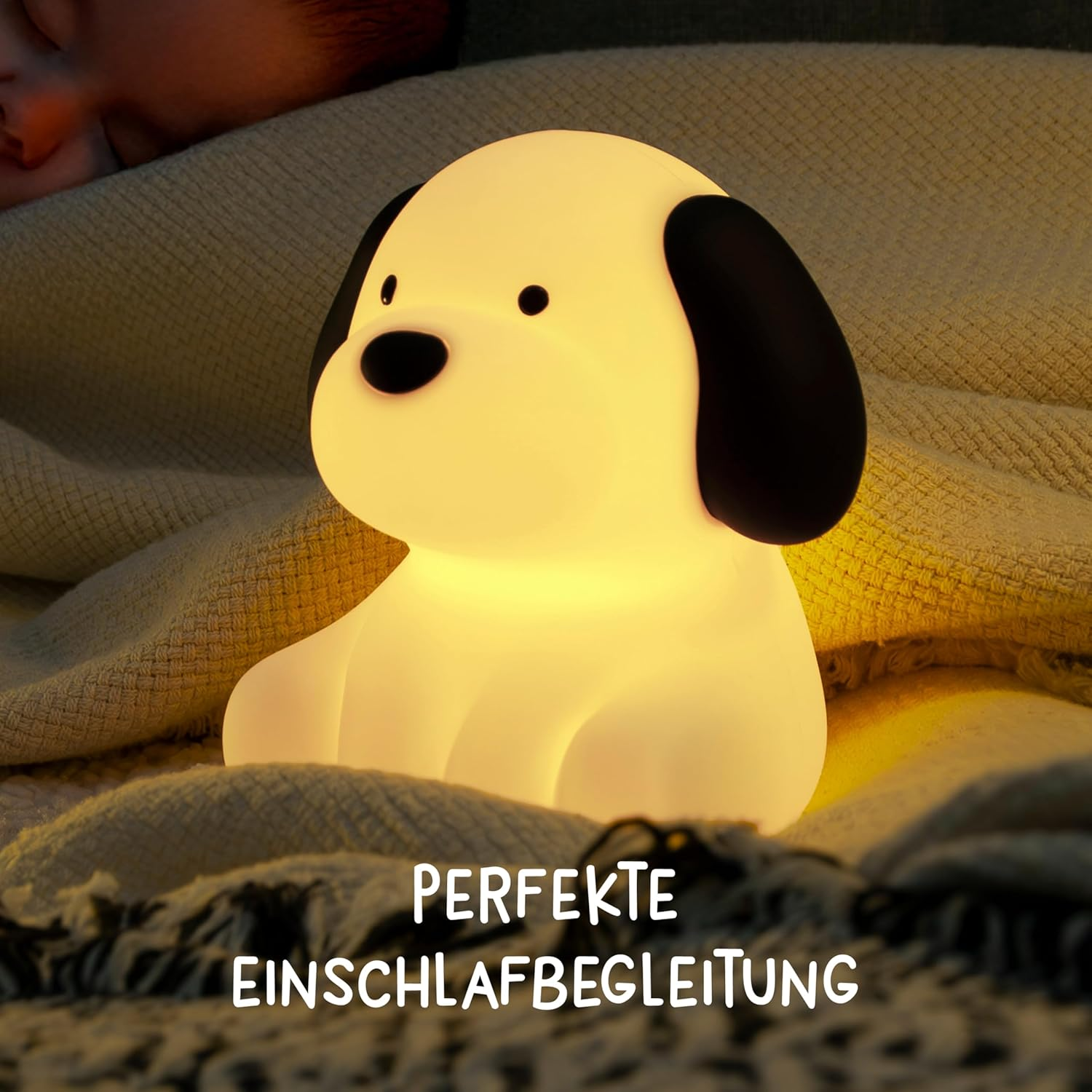 Megalight Benny Beagle Kids Night Light RGB Color Changing Timer Baby Night Light Warm White Battery Sleep Aid Dimmable Nursing Light Lamp image number 4