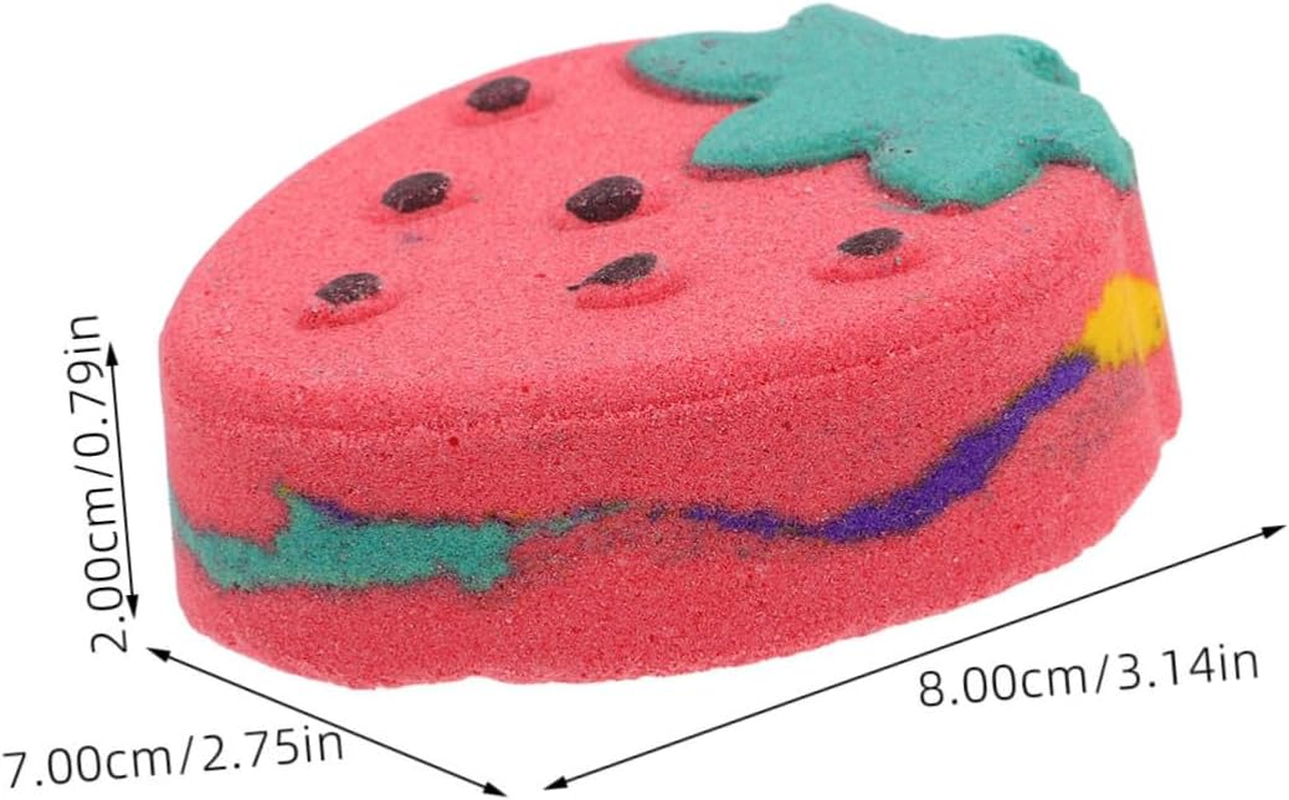 VALICLUD Strawberry Bath Salt Balls with Essential Oils Aromatherapy Relaxation Moisturizing Fragrance Bath for Women Valentine Day Spa Experience image number 2