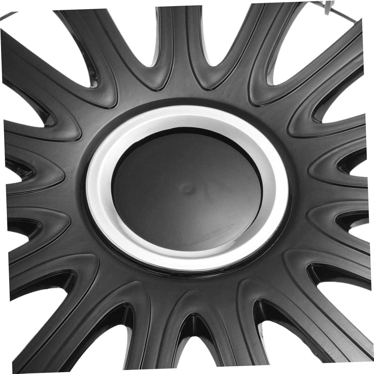 GETAJGHSD 14 Inch Universal Car Wheel Hub Caps Full Black Steel Rim Covers Truck Tire Decorative Hubcaps Replacement Accessories for Vehicles image number 1