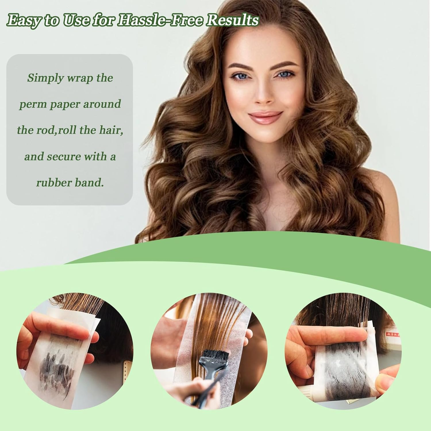 100 Pcs Salon Perm Paper, Salon Perm Paper Hair Color Paper, Hairdressing Perm Paper, Good Toughness High Temperature Resistance Perm Paper for Hot Cold Hair Curling Styling (11.5X6.5Cm, White) image number 2