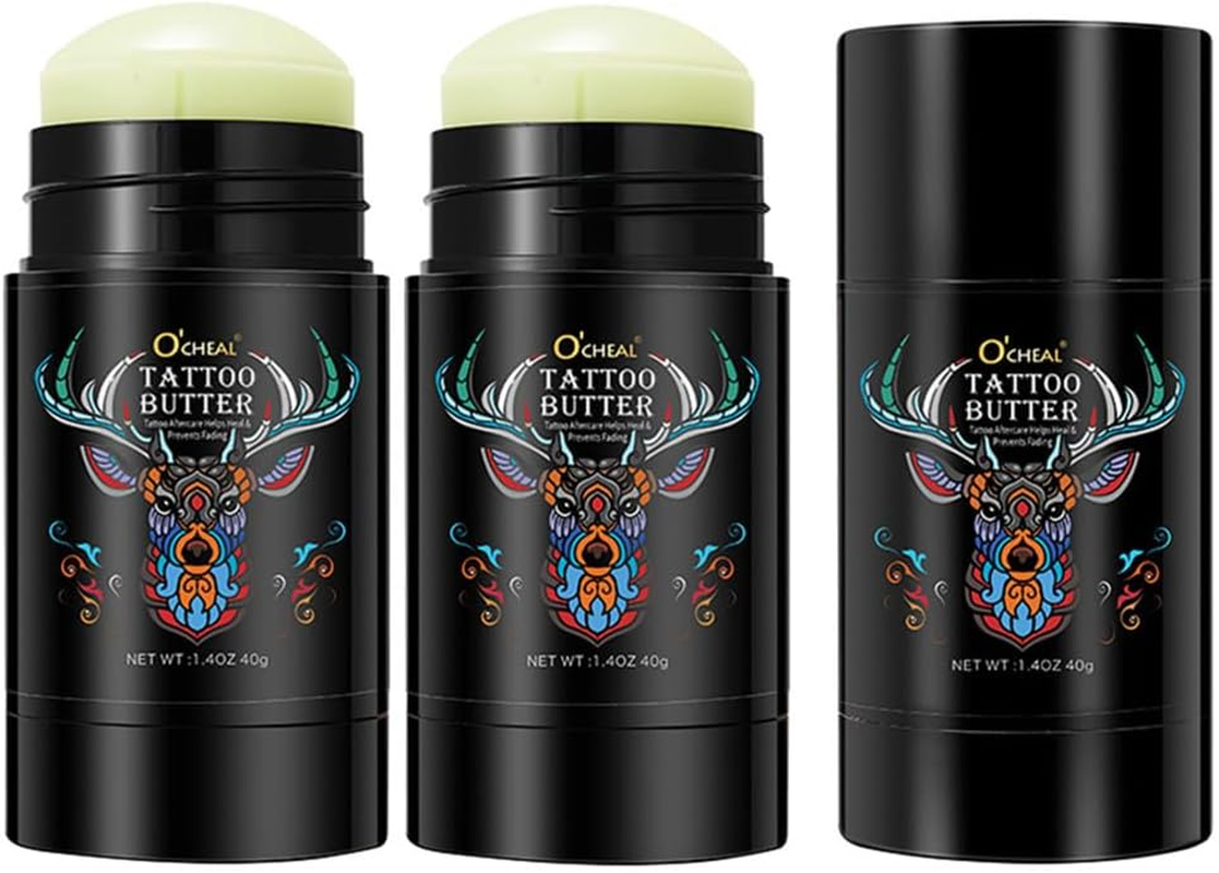 2 Pack Tattoo Aftercare Butter Balm,Tattoo Balm for Old & New Tattoo Moisturizer Healing Brightener for Color Enhance, Natural Organic Tattoo Cream, Daily Tattoo Care Moisturizer image number 3