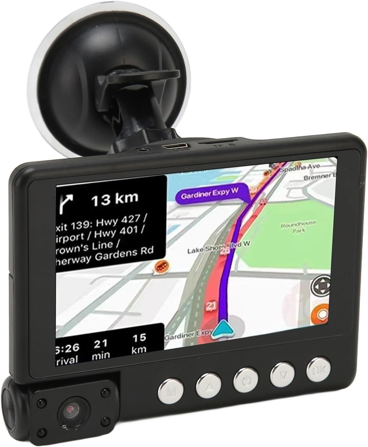 Dash Cam Front inside Rear Car Driving Recorder with 170&deg; Wide Angle 1080P HD Night Vision, Remote Wifi Monitoring, GPS Track Motion Detection G Sensor 4 Inch Touch Screen image number 3