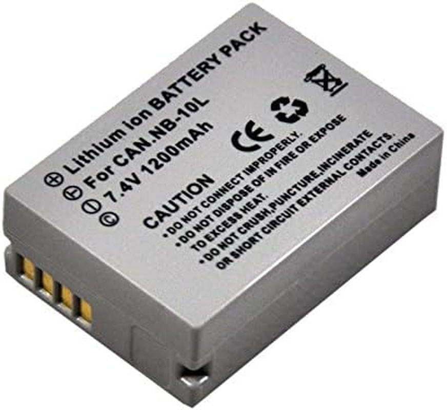 BTBAI NB-10L Camera Battery+Charger DC USB Single for NB10L Powershot SX40 SX50 SX60 HS G1X G1 X G3X G3 X G15 G16 Digital U1A image number 3