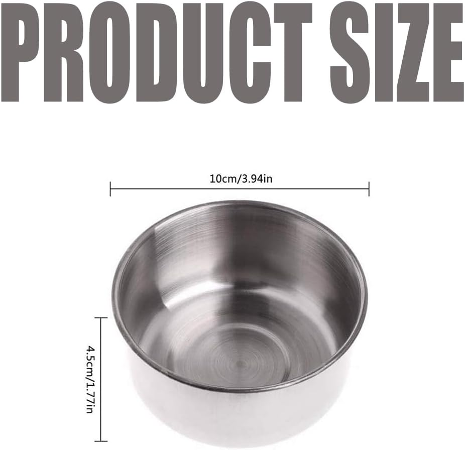 Lexziuo 2PCS Stainless Steel Bird Feeding Dish Cup - Parrot Food & Water Bowl, Chinchilla Feeder, Durable Cage Mounted Bird Feeders for Cockatiels, Lovebirds & Small Pets image number 4