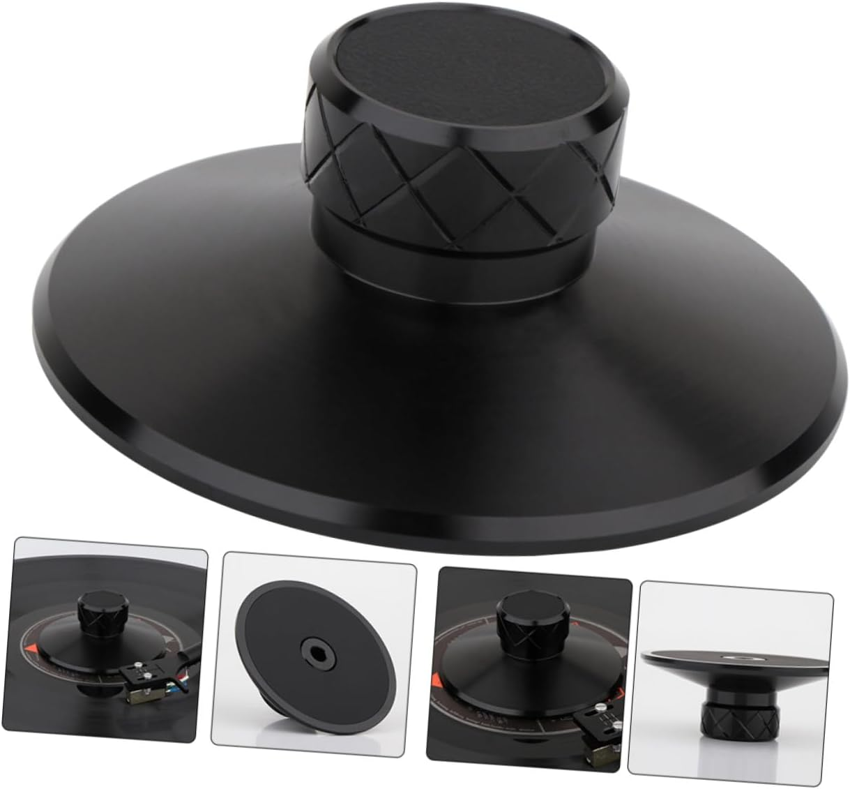 KOMBIUDA Vinyl Record Weight Clamp Professional Turntable Accessory Aluminum Magnesium Alloy Sturdy Stabilizer for Accurate Audio Quality in Home Audio Systems image number 4