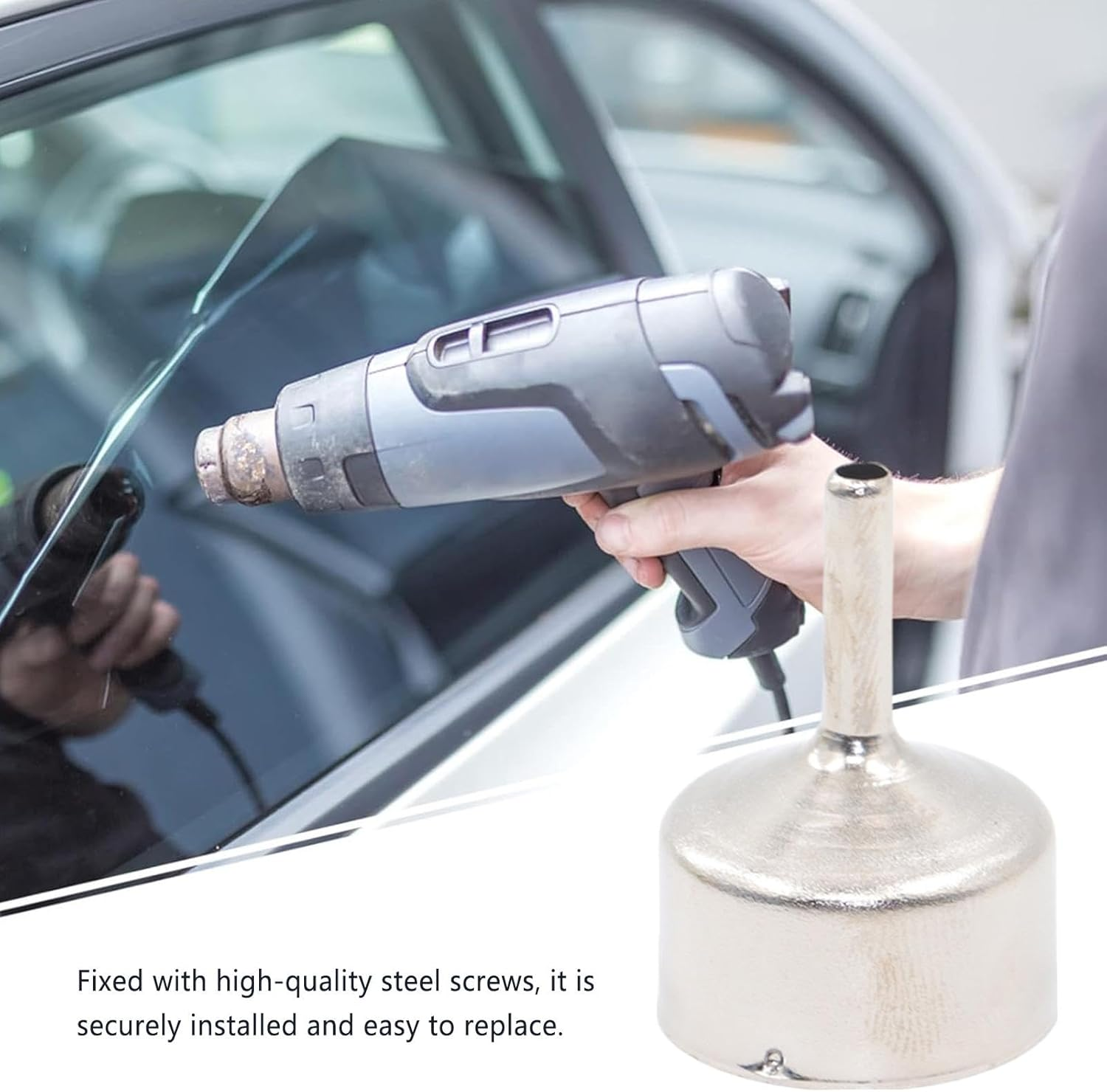 Hot Air Machine Soldering Tips, Heat Machine Nozzles Tips Tool Heat Resisting Accessories, Hot Air Machine Tips Energy Saving Soldering Repair Tool for Hot Air Soldering Station - Chm image number 2