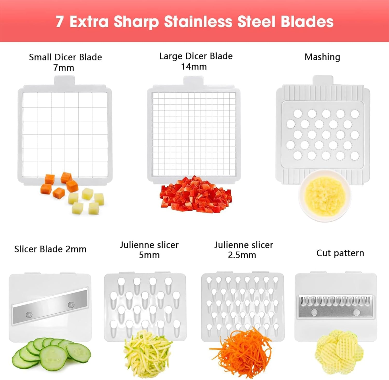Vegetable Chopper Cutter Stainless Steel Slicer Cheese Grater Food Onion Salad Veggie Food Chopper with Container for Onion Salad (Black)