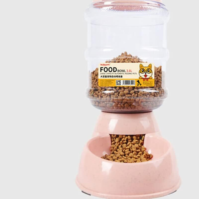 AIMALL Automatic 3.8L Water Feeder Food Pet Dog Cat Puppy Dispenser Feeder Bowl Bottle, Anti-Skid, Easy-Clean Design, Food Grade Material, 12.6X6.69X12.4 In image number 5