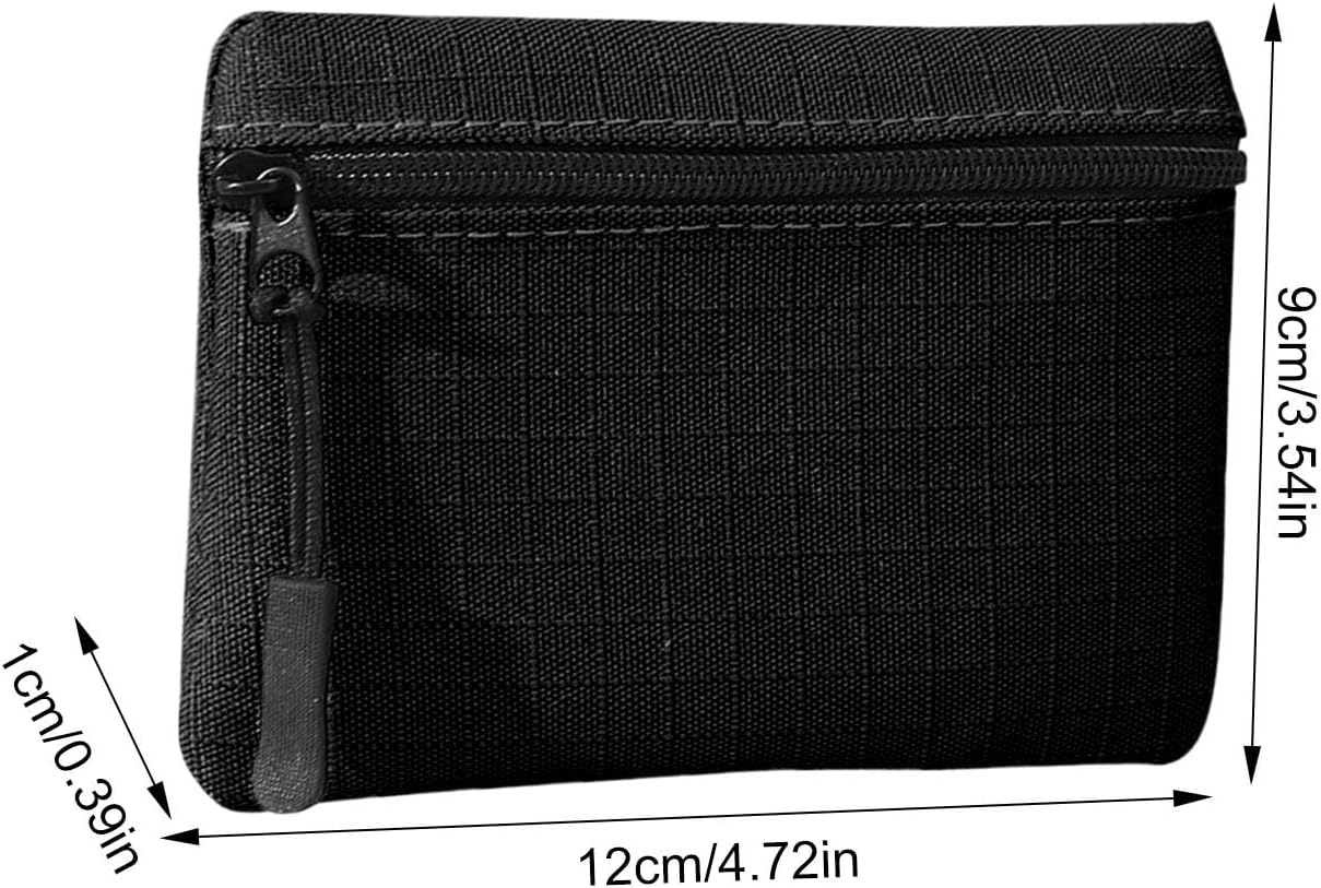 Coin Purse, Oxford Cloth Makeup Toiletry Bag - Coin Purse Makeup Toiletry Bag for Women Men and Zipper, Black, Se R&eacute;f&eacute;rer Au Descriptif, Refer to Description