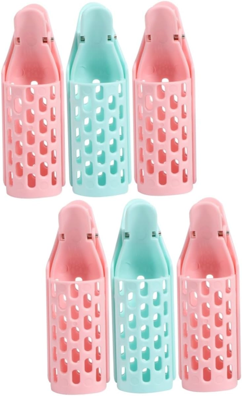 PLAFOPE 2Sets Hair Curlers Styling Tools Hair Rollers Styling Kit Abs Material 3Pcs*2 Random Color image number 1