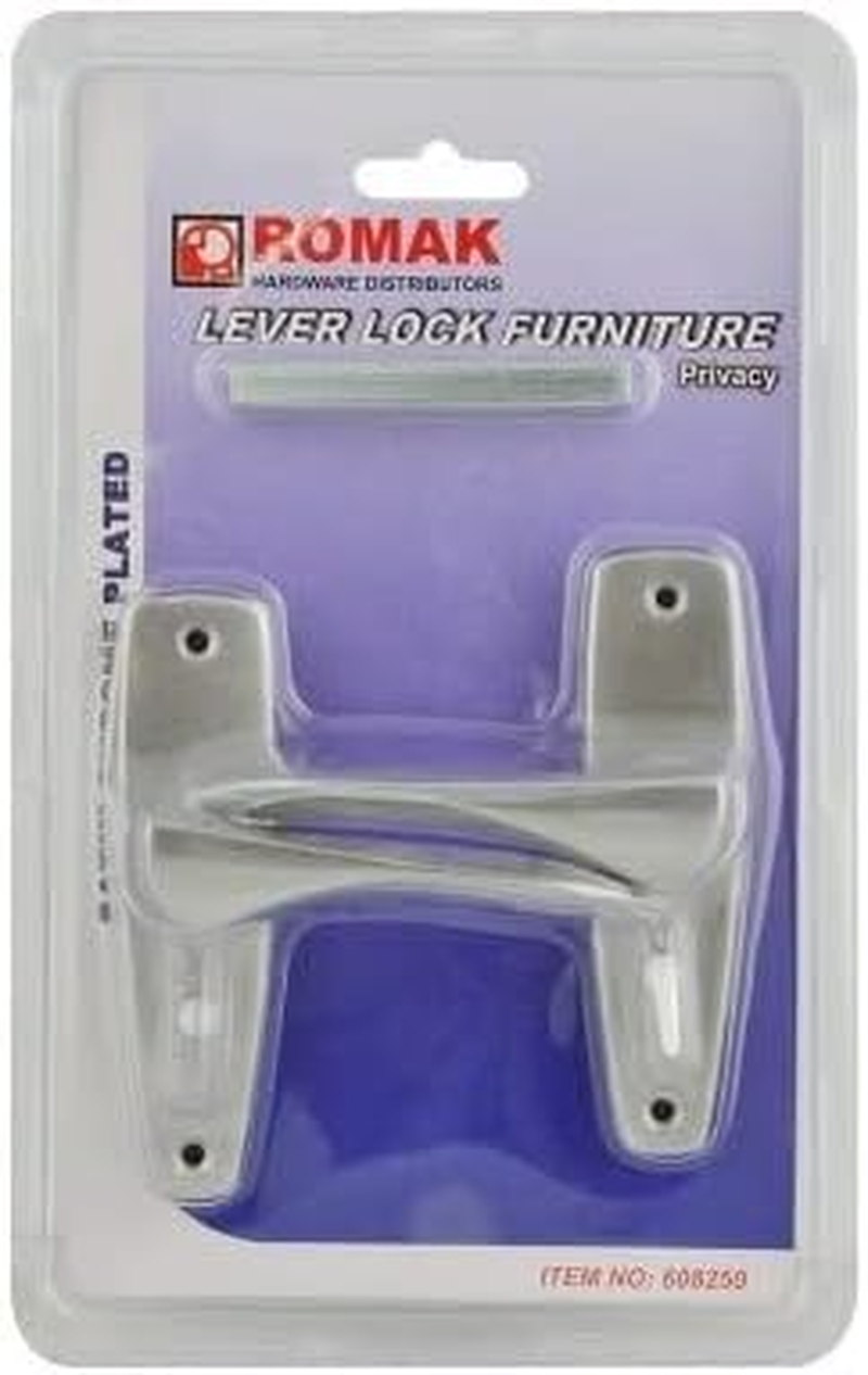 Romak 608250 Satin Chrome Plated Privacy Door Lever image number 1