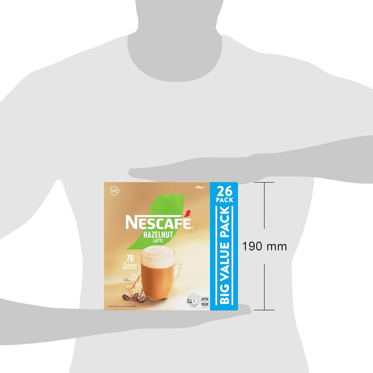 Nescafe Hazelnut Latte Instant Coffee Mixes Sachets 78 Pack (3 X 26 Pack) image number 6
