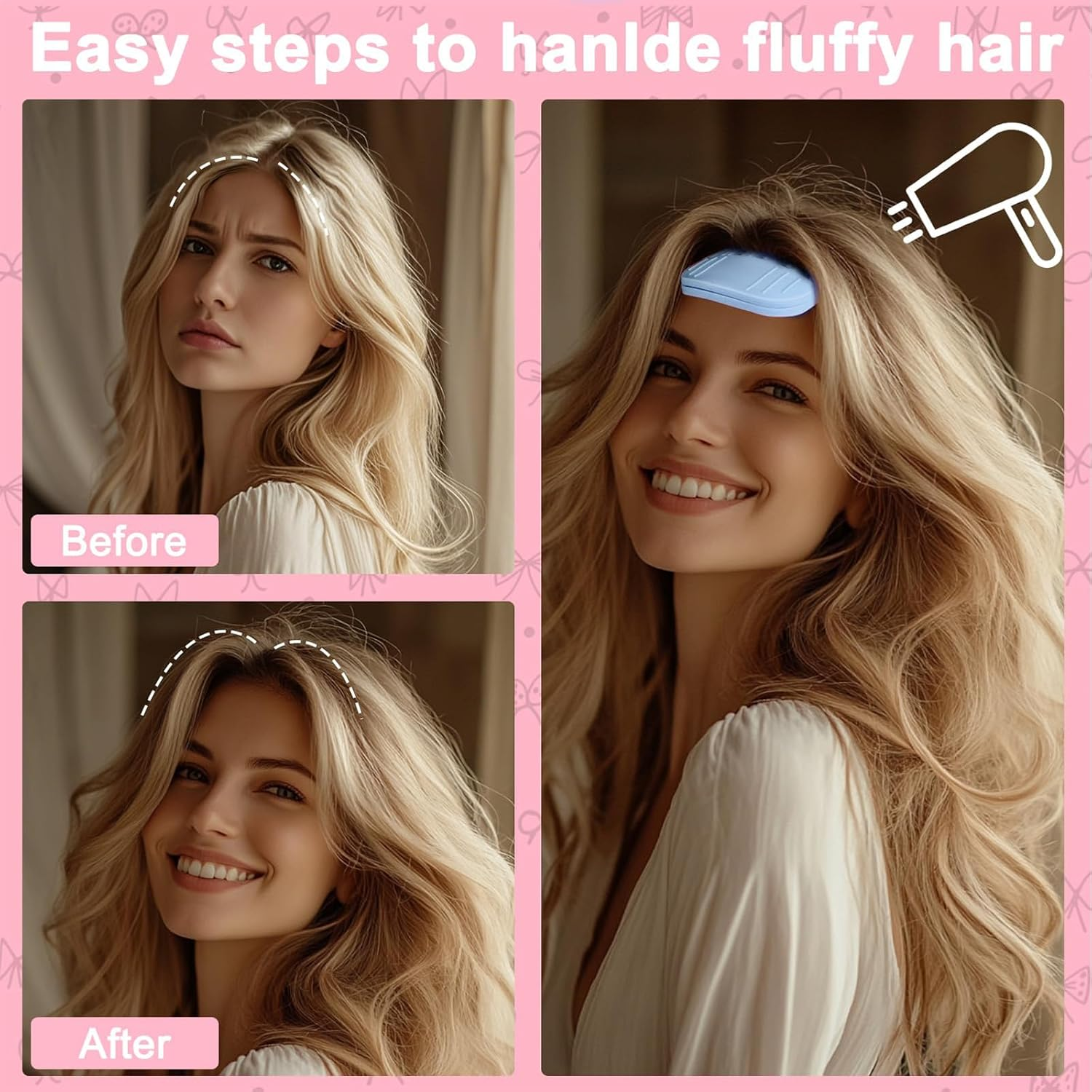 TELAIN Wind Shaping Comb Set 2 Pieces, Volume Comb for Effortless Hair Styling, Unisex Hair Tool for Voluminous and Beautiful Pony Hairstyles in Minutes image number 2