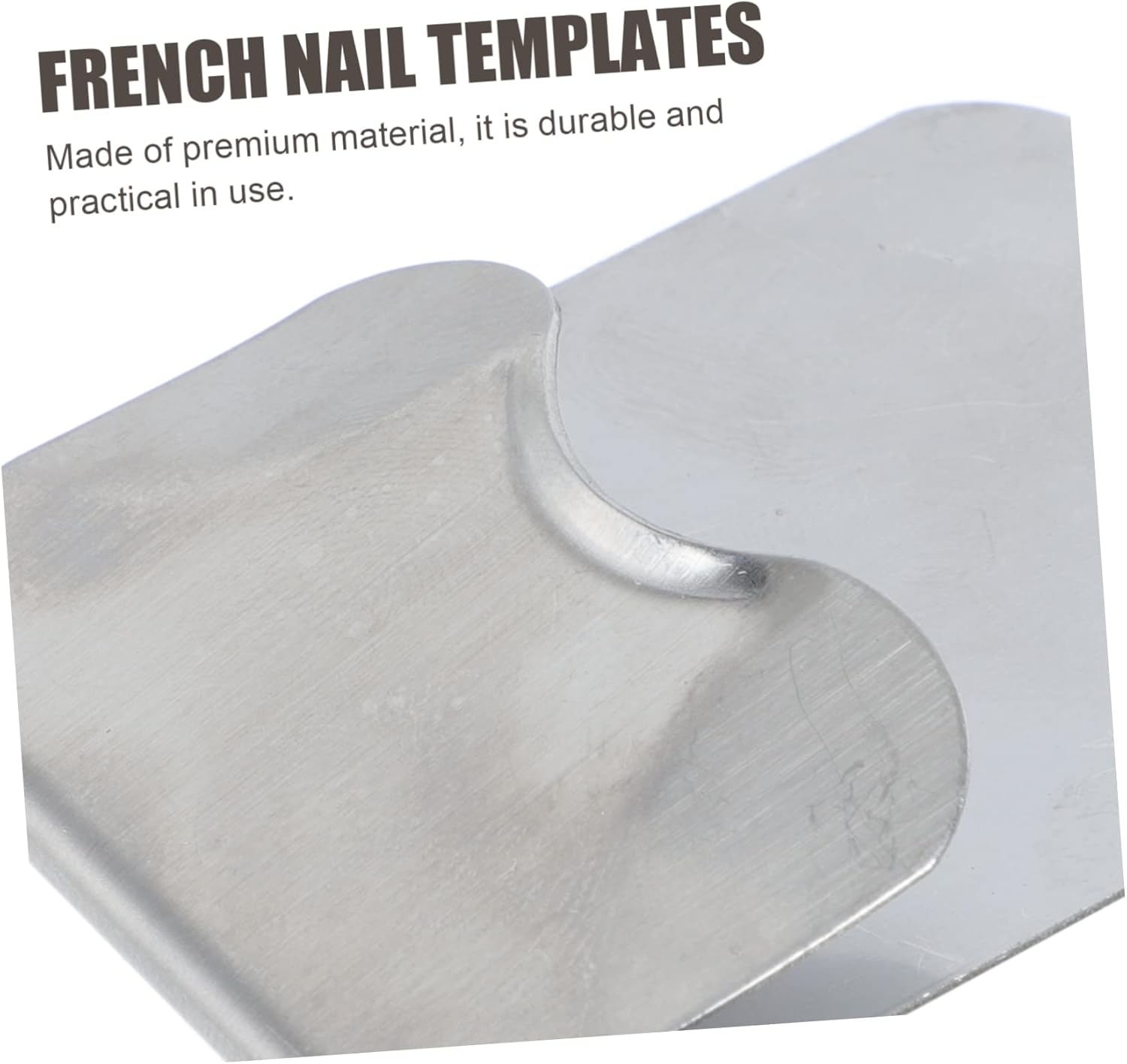 OFFIGAM 2Pcs Professional Nail Art Tools Square Stainless Steel Nail Templates Manicure Templates Art Plate Module for Women image number 5