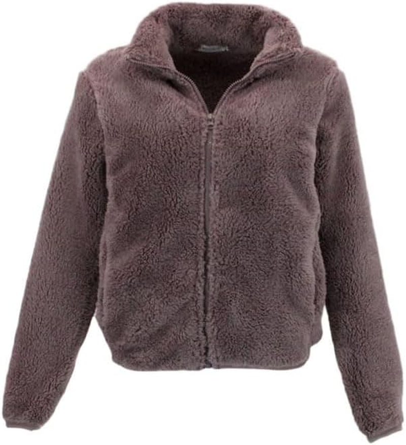 FIL Women'S Sherpa Jacket Fleece Winter Warm Soft Teddy Casual Coat Zip Up image number 3