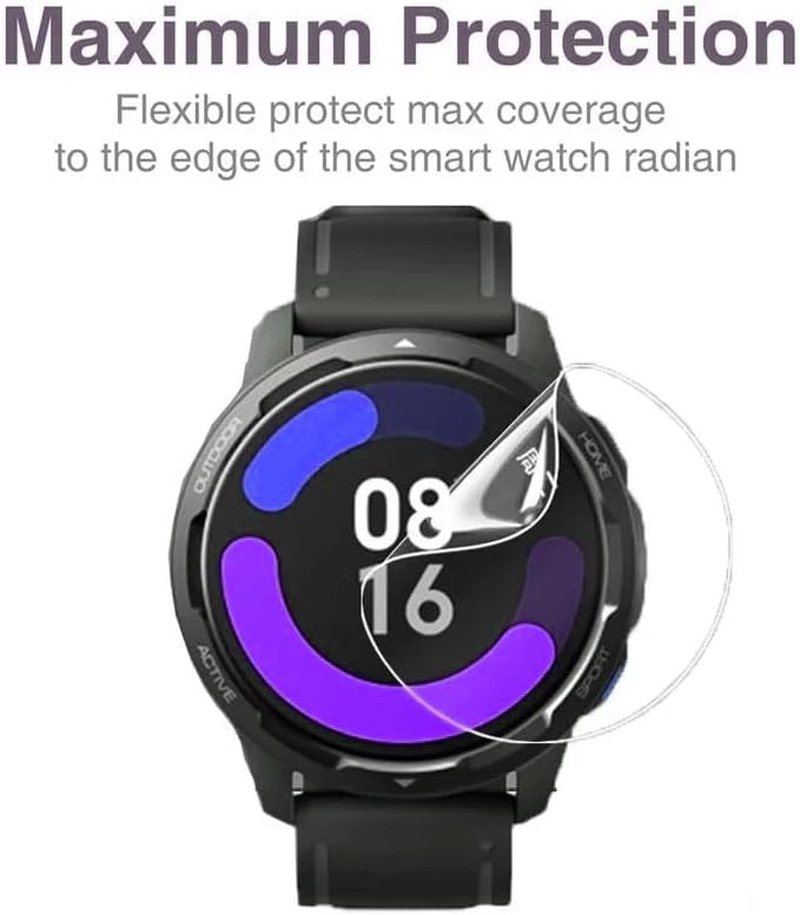 Nvskvd Screen Protector for Garmin Venu 2, Pack of 6 Hydrogel Film Clear HD Soft TPU Screen Protector TPU Hydrogel Film