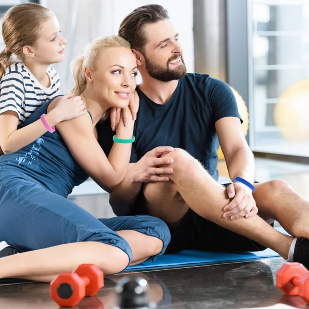 22Pcs Silicone Wristband, Betterjonny 11 Colors Stretch Bracelets Solid Color Rubber Bracelets Colorful Blank Wristbands for Women Men image number 1