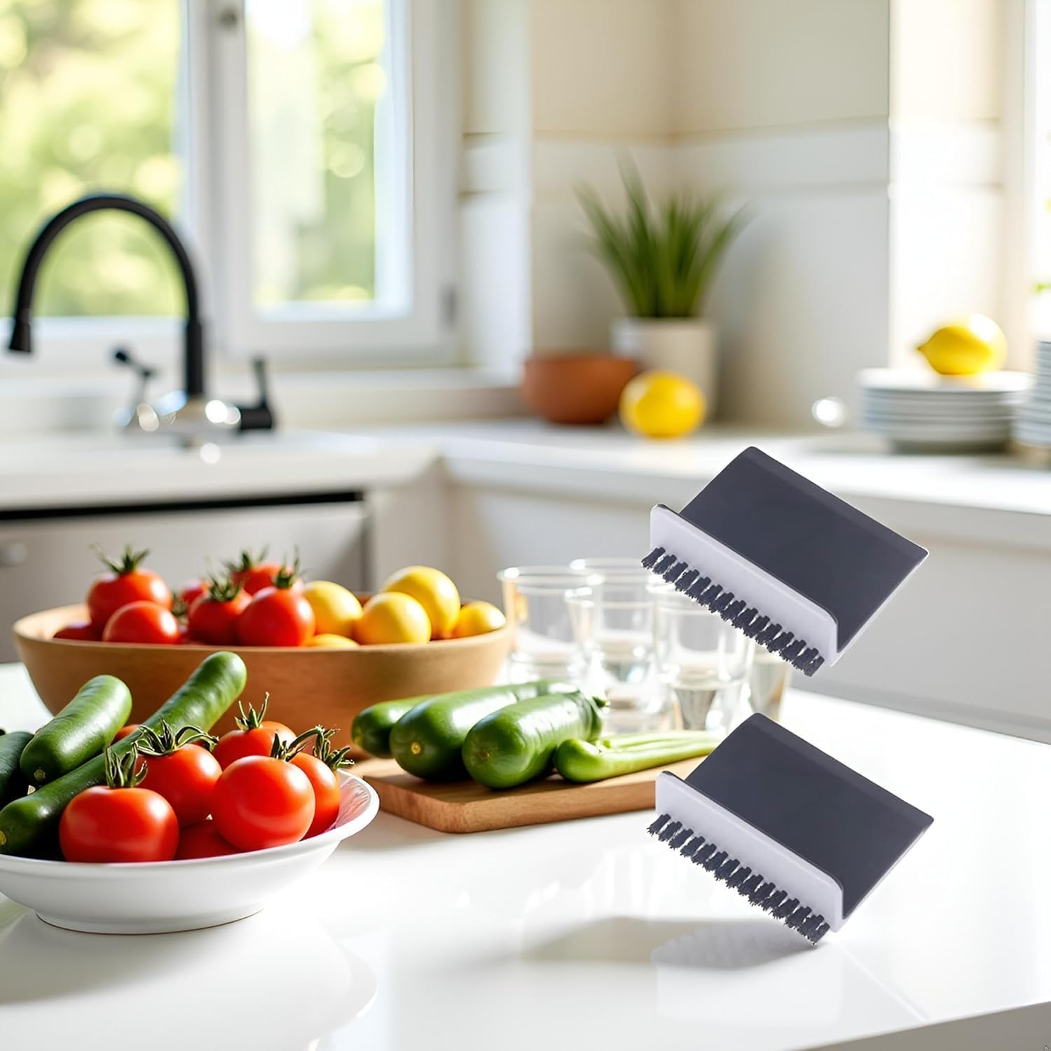 Kitchen Sink Squeegee Cleaning Brush Wiper Vegetable Cleaning Brush Wiper Home Kitchen Tool Accessories Household Squeegee image number 6