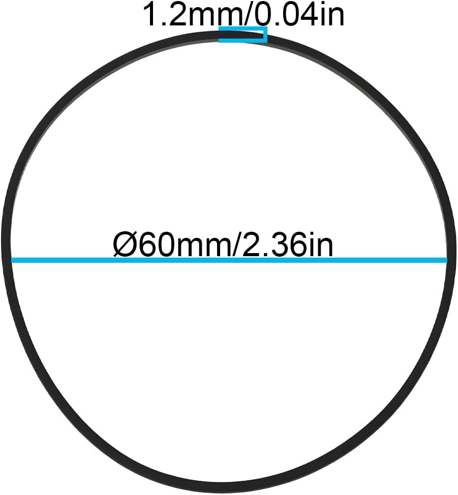 Emagtech 5Pcs 60Mm Cassette Tape Deck Recorder Rubber Drive Belt for Tape Players Cassette Decks CD ROM Drives image number 6