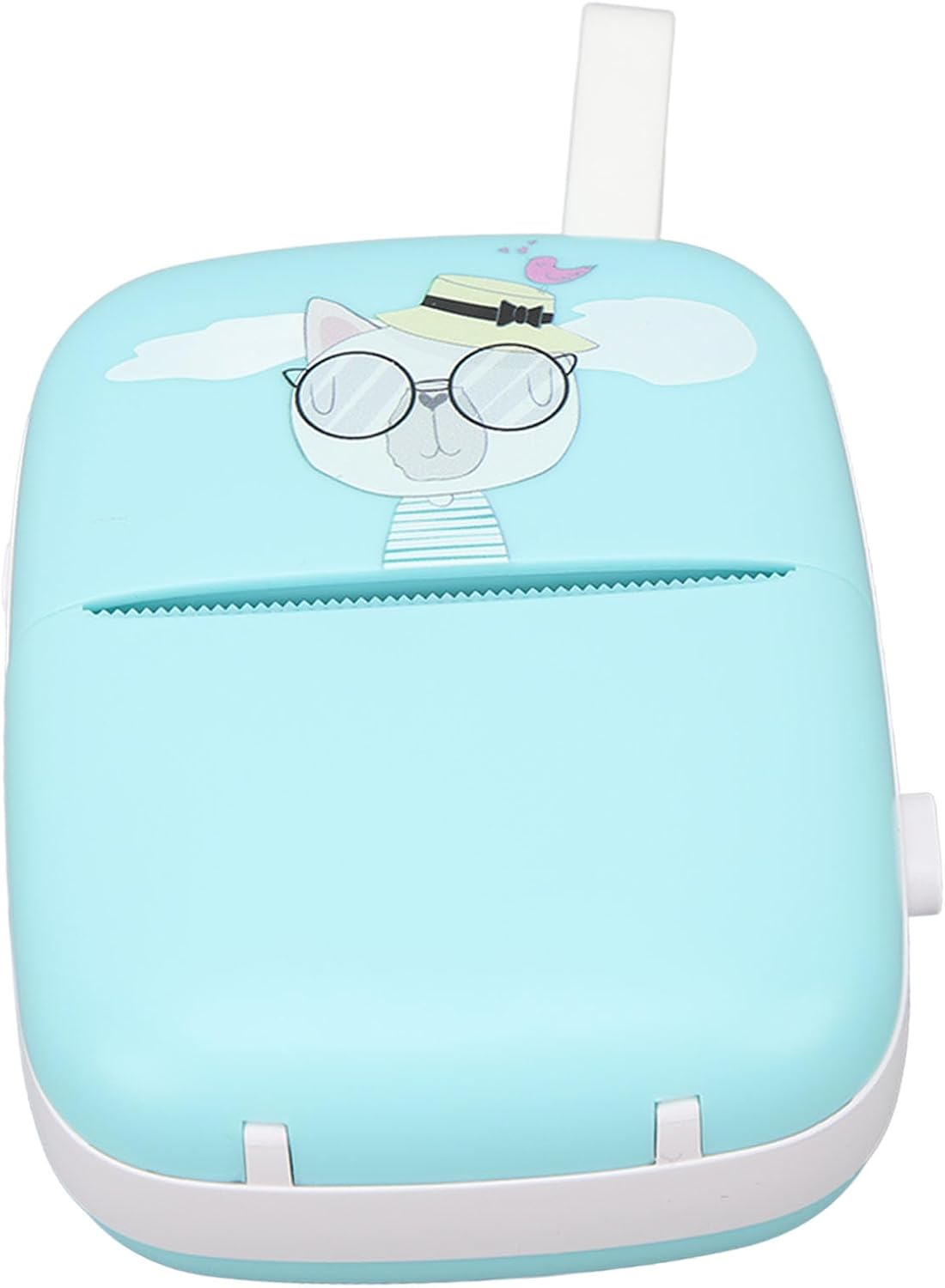 Printer, Portable Thermal Printer, Sticker Maker Machine Mini Printer, Label Printer Home Photo Scrapbook Small Printer for Learning Assistance, Study Notes, Picture (Blue) image number 1