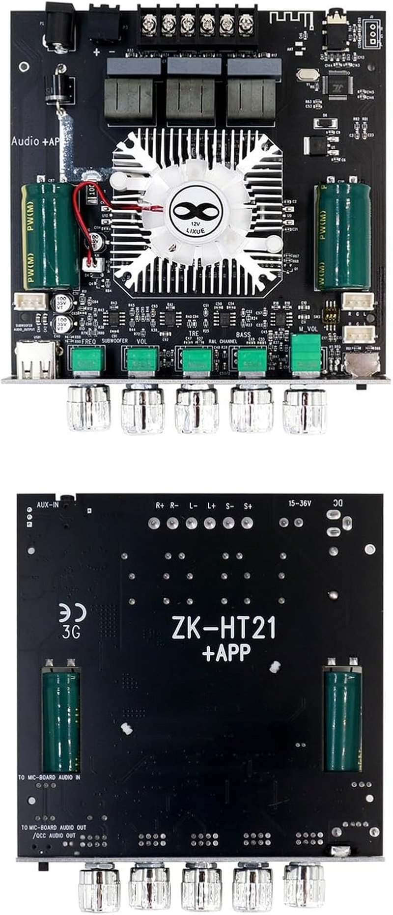 Bluetooth Amplifier Board 160Wx2+220W with Subwoofer for DIY Home Speakers Stereo 2.1 Channel Audio Power Amplifier Module image number 5