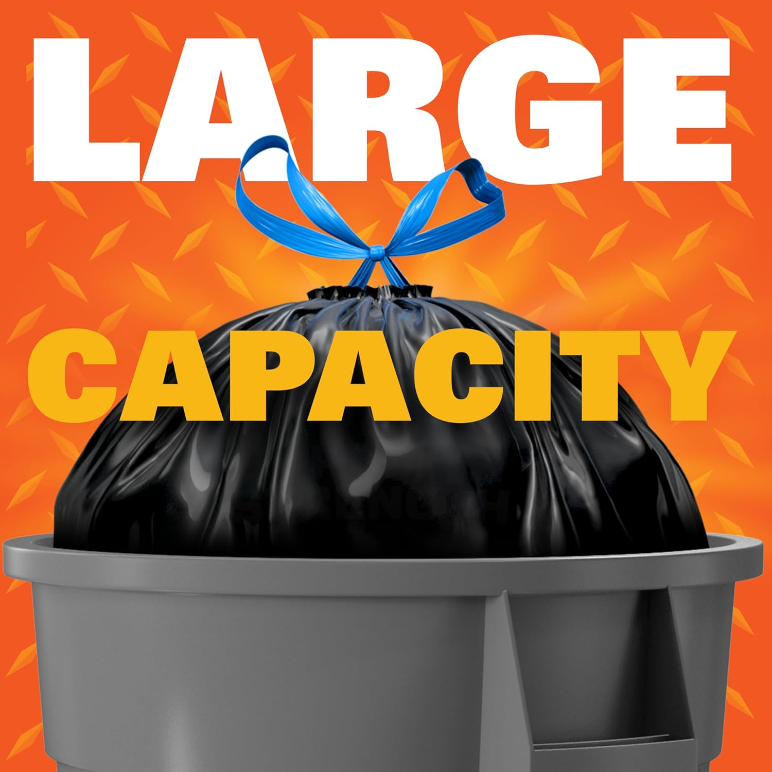 Hefty Strong Multipurpose Large Black Garbage Bags - 30 Gallon, 74 Count image number 5