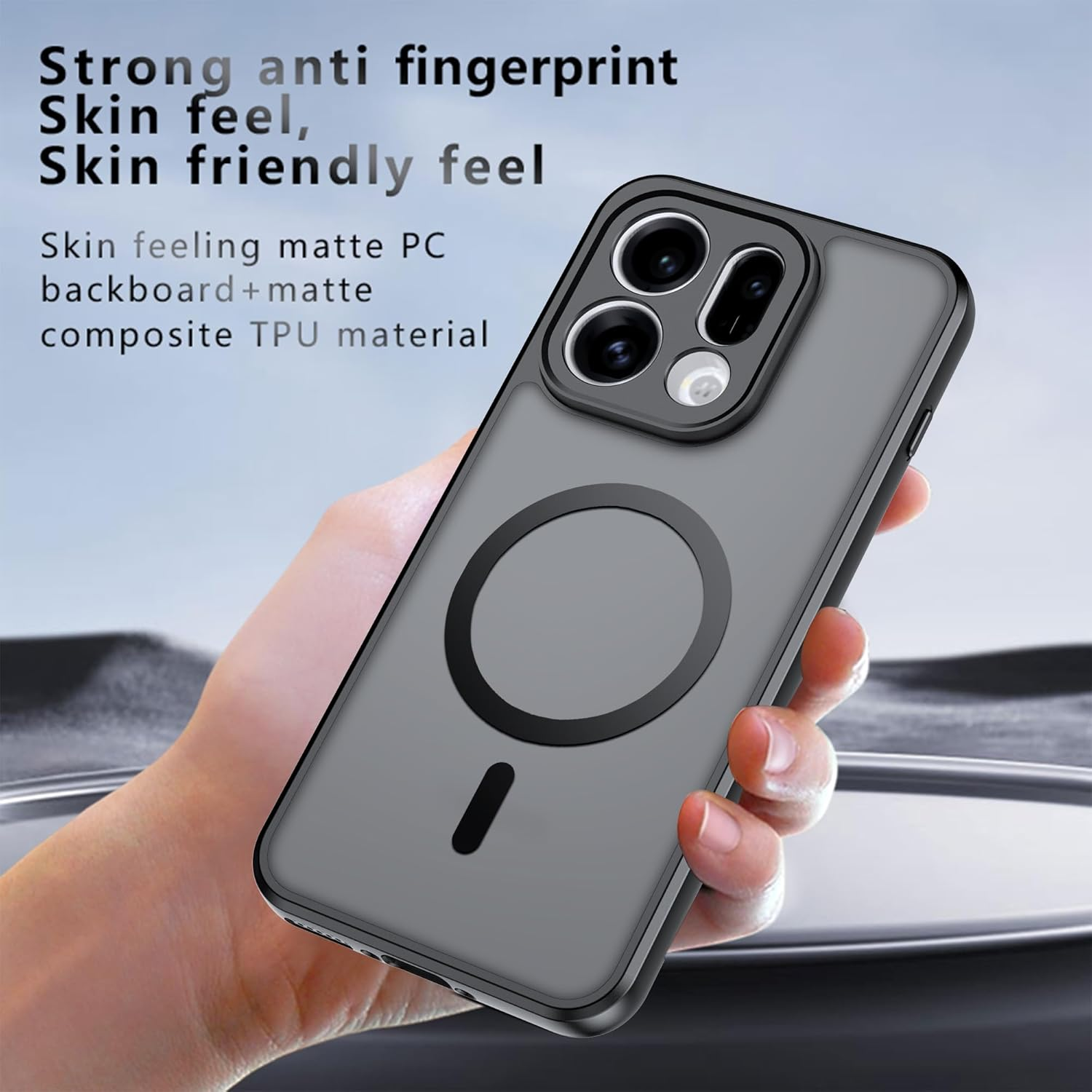 Effcotuo Magnetic Case for Oppo Find X9 Case with Screen Protector for Tempered Glass Screen Protector with Magsafe Acrylic Protective Case Full Magnet Matte Mobile Phone Case - Honor Magic 8 Lite image number 7