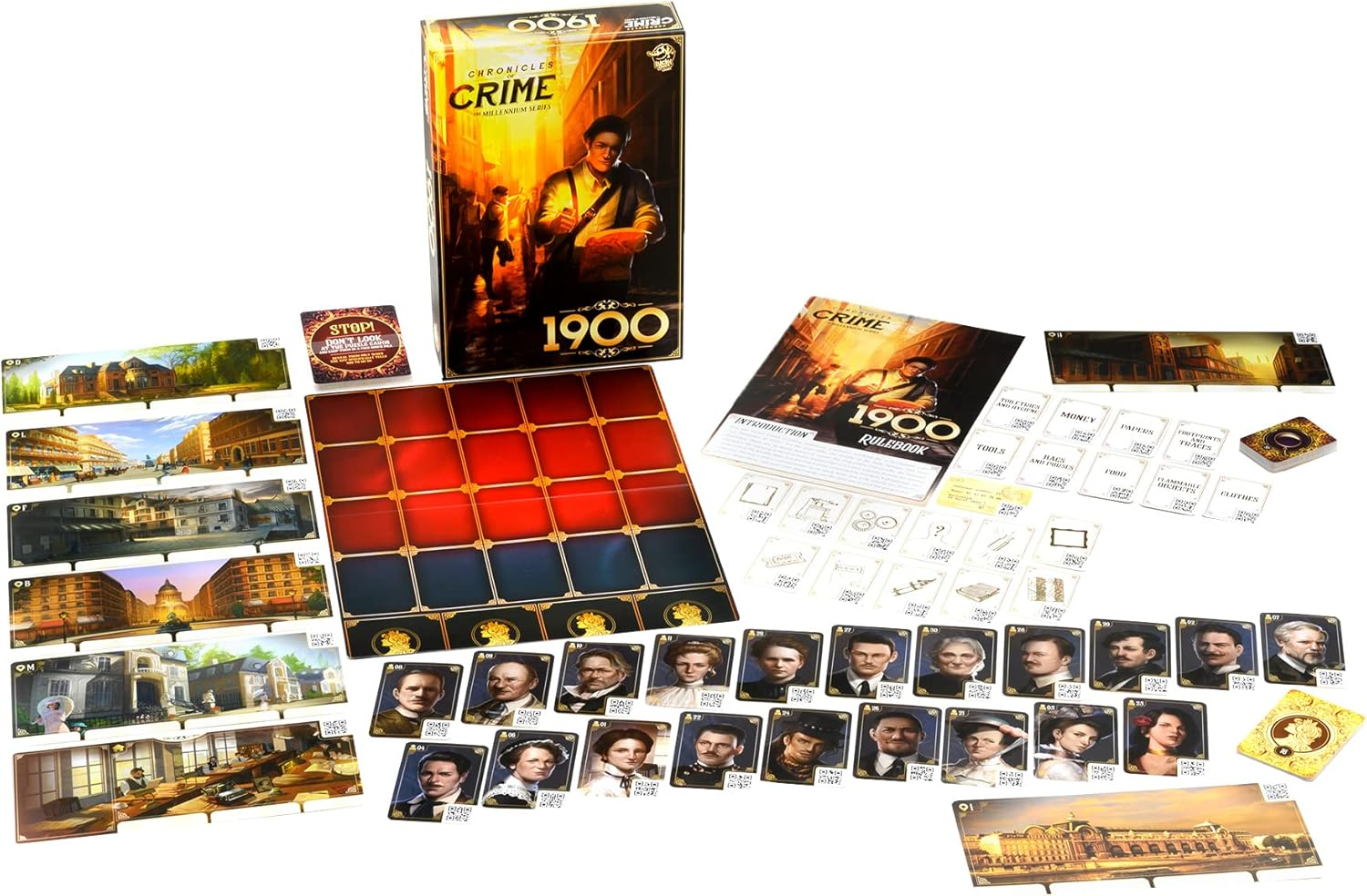 Lucky Duck Games Chronicles of Crime the Millennium Series - 1900 Board Game | Cooperative Murder Mystery Game for Kids and Adults | Ages 12+ | 1-4 Players | Avg. Playtime 60-90 Mins