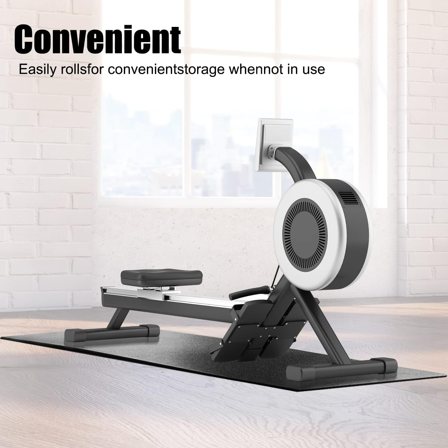 Non-Slip Commercial Treadmill Mat, 2M X 1M X 6Mm Exercise Equipment Mat, Bike Bicycle Trainer Floor Protector Mat,High Density, Noise Reduction, Fitness Gym Mat for Fitness & Exercise Equipment image number 4