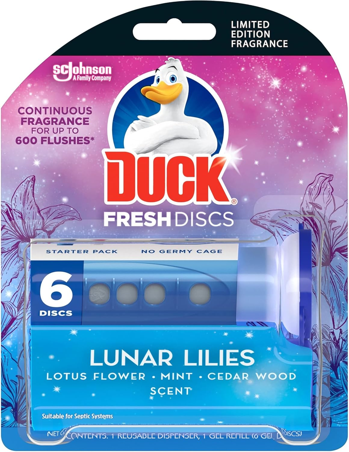 Duck Lunar Lilies Fresh Discs (6 Piece Pack) image number 1