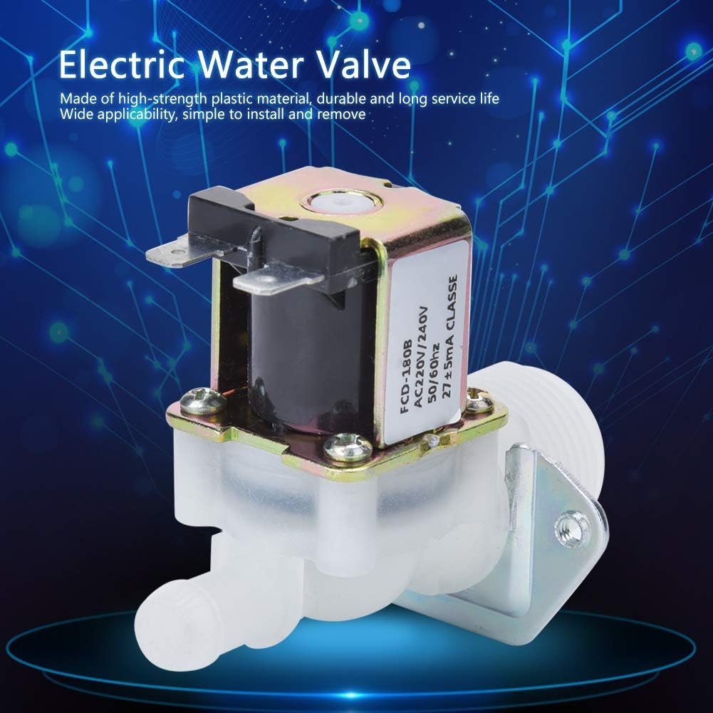 3/4Inch Solenoid Valve, Plastic Water Inlet Guided Valve,Electric Solenoid Valve,1-Way Guide Solenoid Connector Valve for Home image number 2