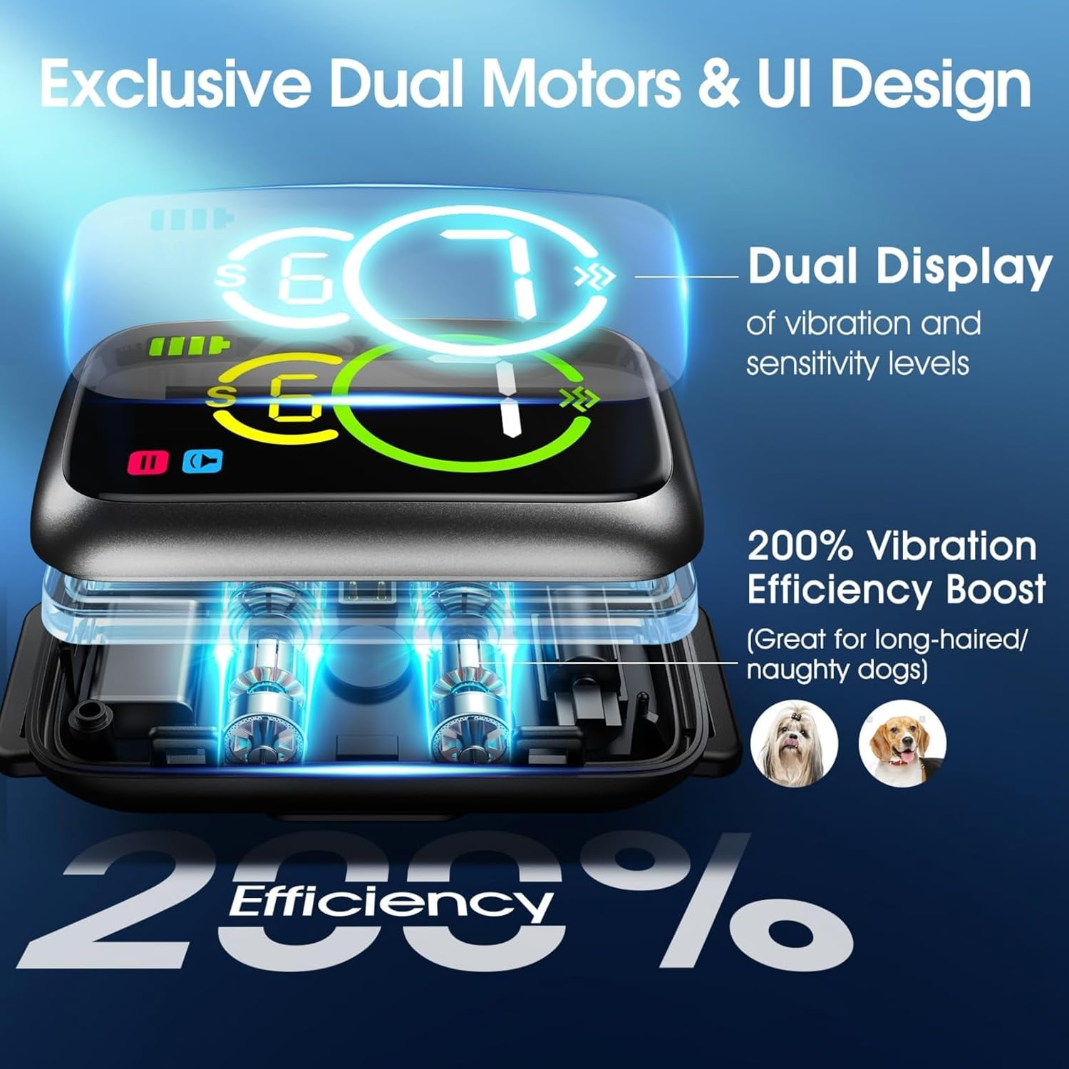 Bark Collar, Smart Dog Barking Collar, Automatic Dog Training Collar for Small Dogs 5-15Lbs, Medium, Large Dogs, Humane Stop Anti-Barking with Beep, Vibration & 7 Adjustable Sensitivity, IP67 Black image number 5