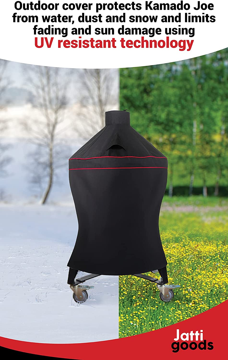 Jatti Kamado Cover for Kamado Joe Classic I, II, III, Waterproof and Heavy Duty Protection image number 4