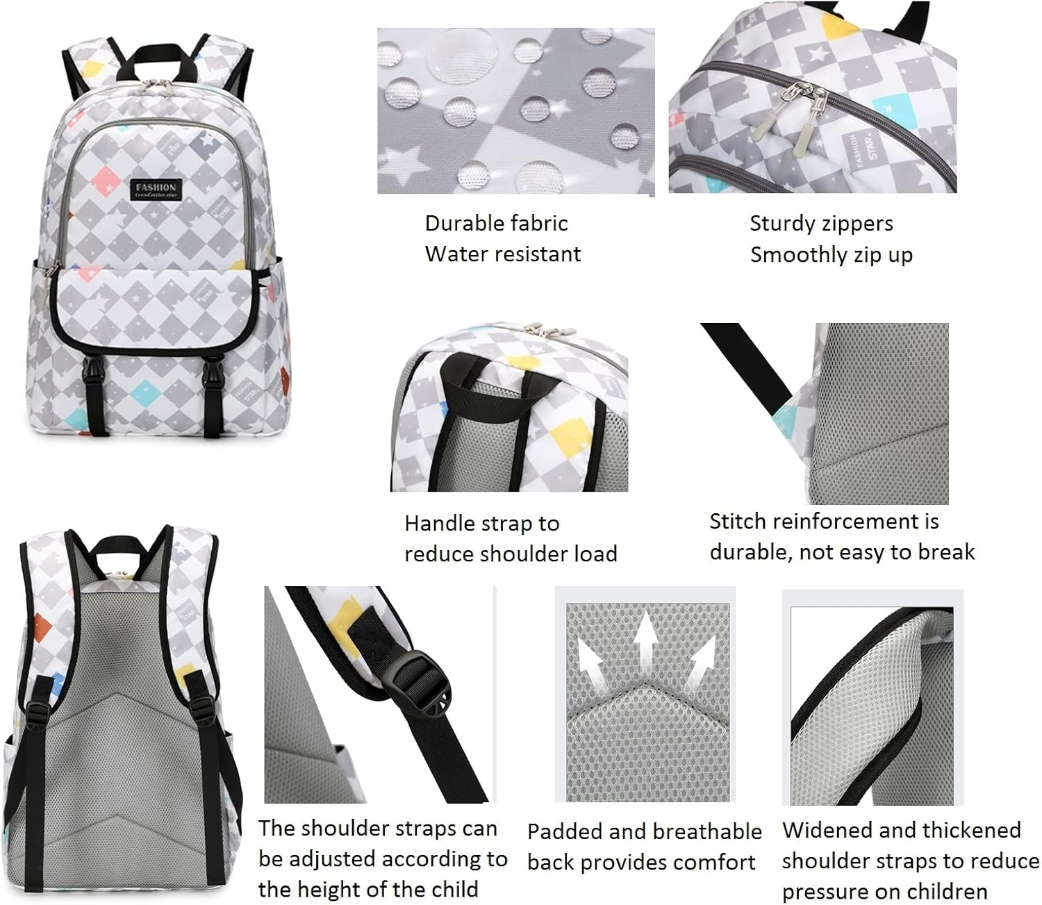 Backpack for Girls Boys Kids School Bag for Elementary Middle Bookbag Lightweight Casual Back Pack for Teens image number 2