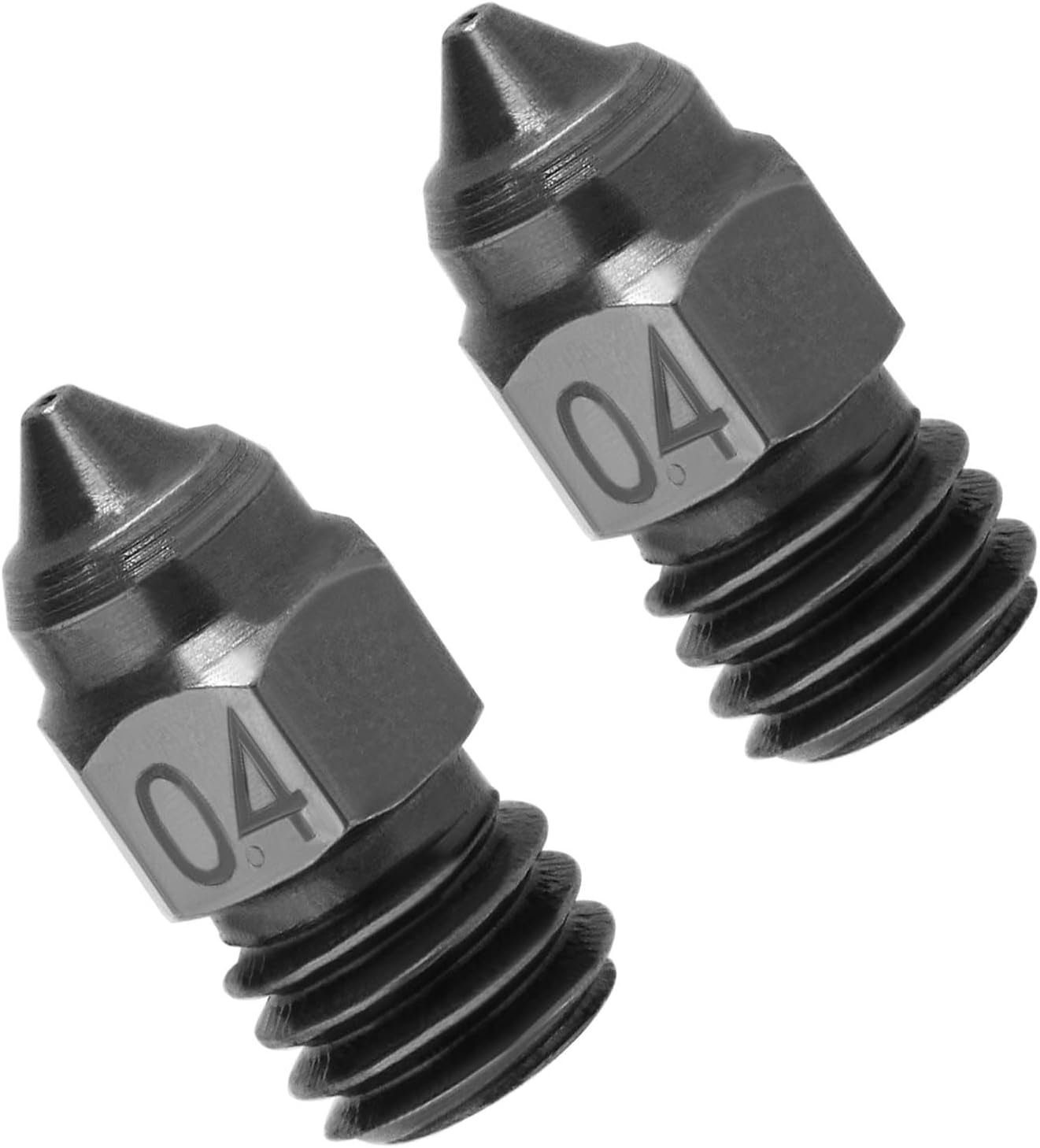 Emagtech 2Pcs 3D Printer Nozzle Hardened Steel Nozzle 0.4Mm Nozzle Compatible with CR6 SE Ender3 V2 Pro Ender 5 plus Pro CR10 3D Printer Accessories image number 5