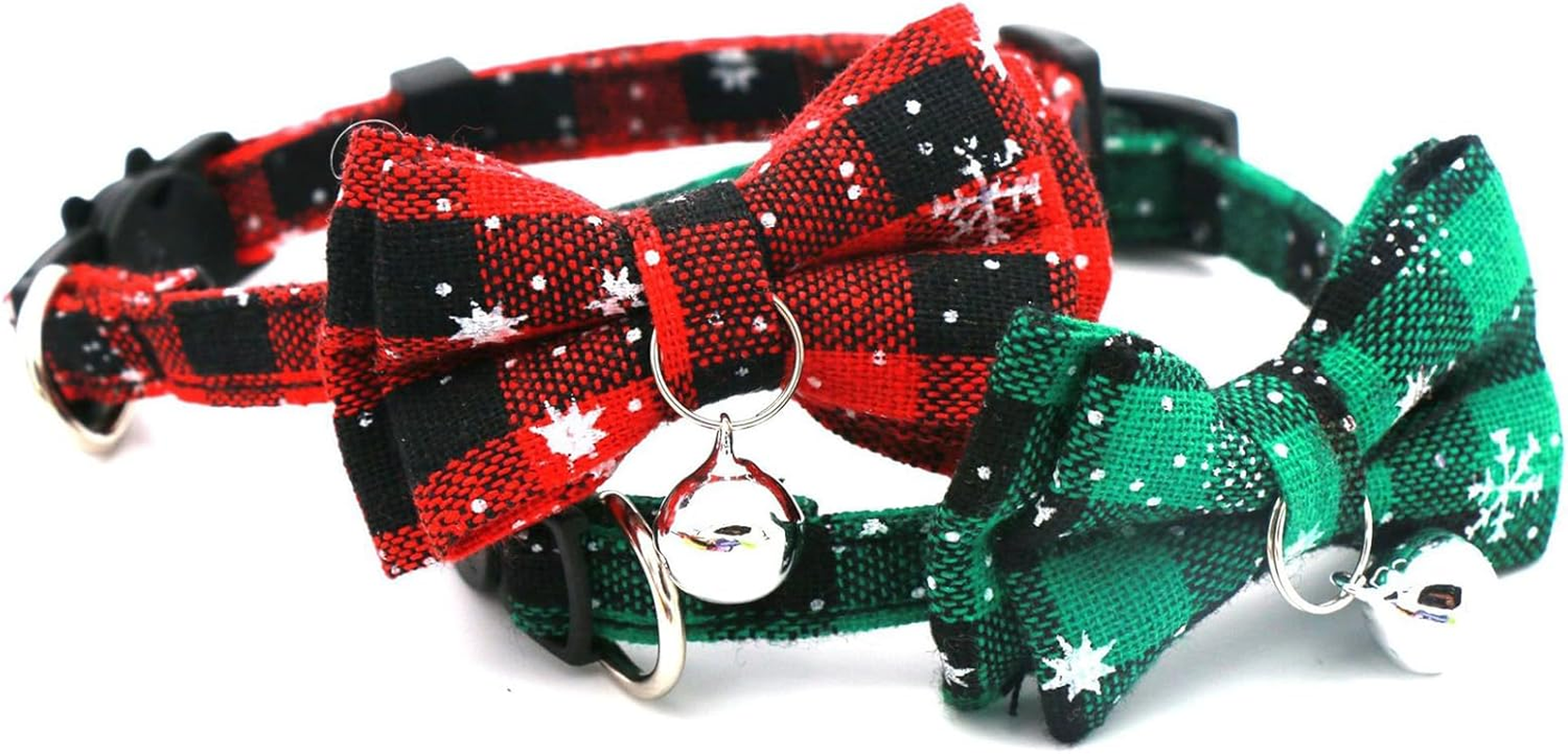 3 Pieces Christmas Cat Collar Adjustable Pet Collar Christmas Collar Dog Cat for Wedding Photo Props Birthday Costumes Christmas Costumes
