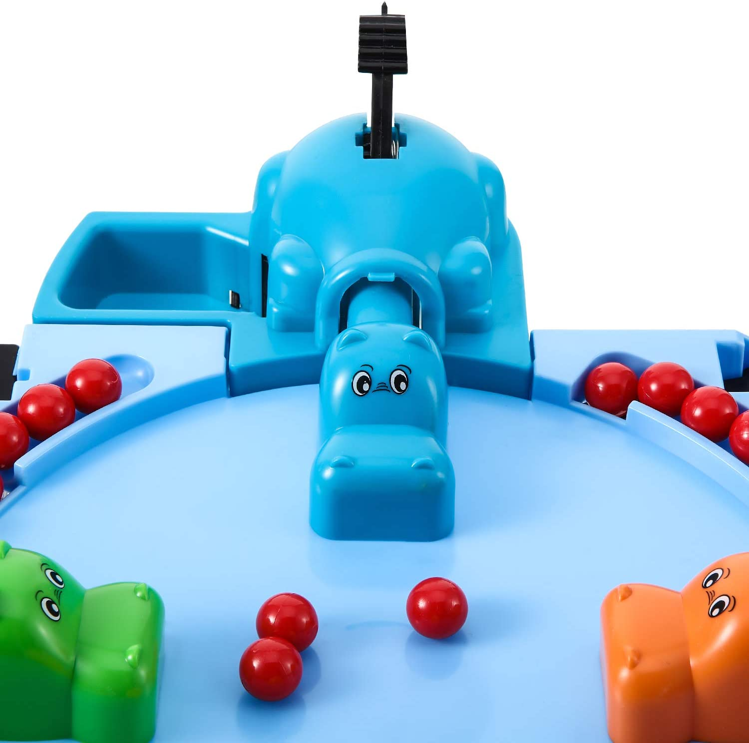 Gejoy 42 Pieces Game Replacement Marbles 2 Sets Game Replacement Balls Compatible with Hungry Hungry Hippos, 38 Red Balls and 4 Yellow Balls image number 4