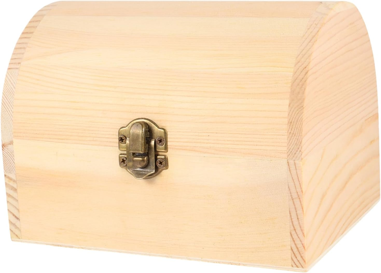 Mobestech Solid Wood Treasure Box Large Storage Box Lids Toy Storage Wooden Chest Desktop Organizer image number 3