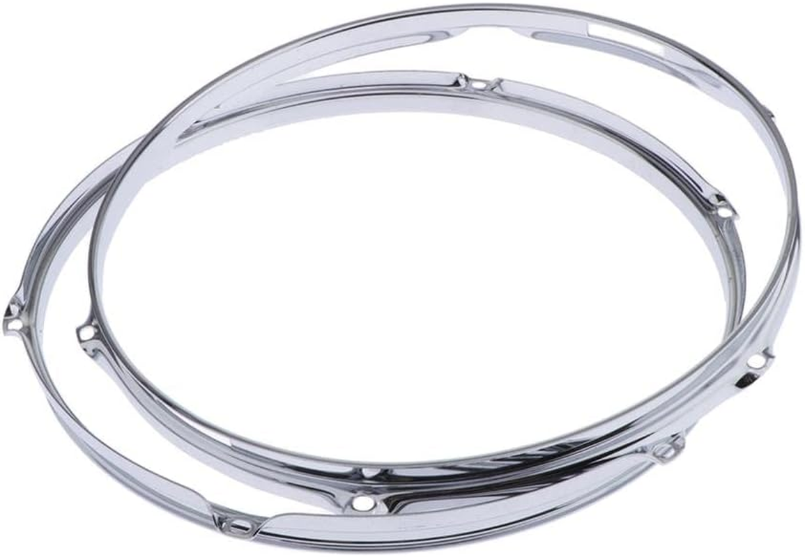 Cast Snare Drum Hoop Set Pair 14" 6-Hole 1.5Mm Thickness Chrome image number 3
