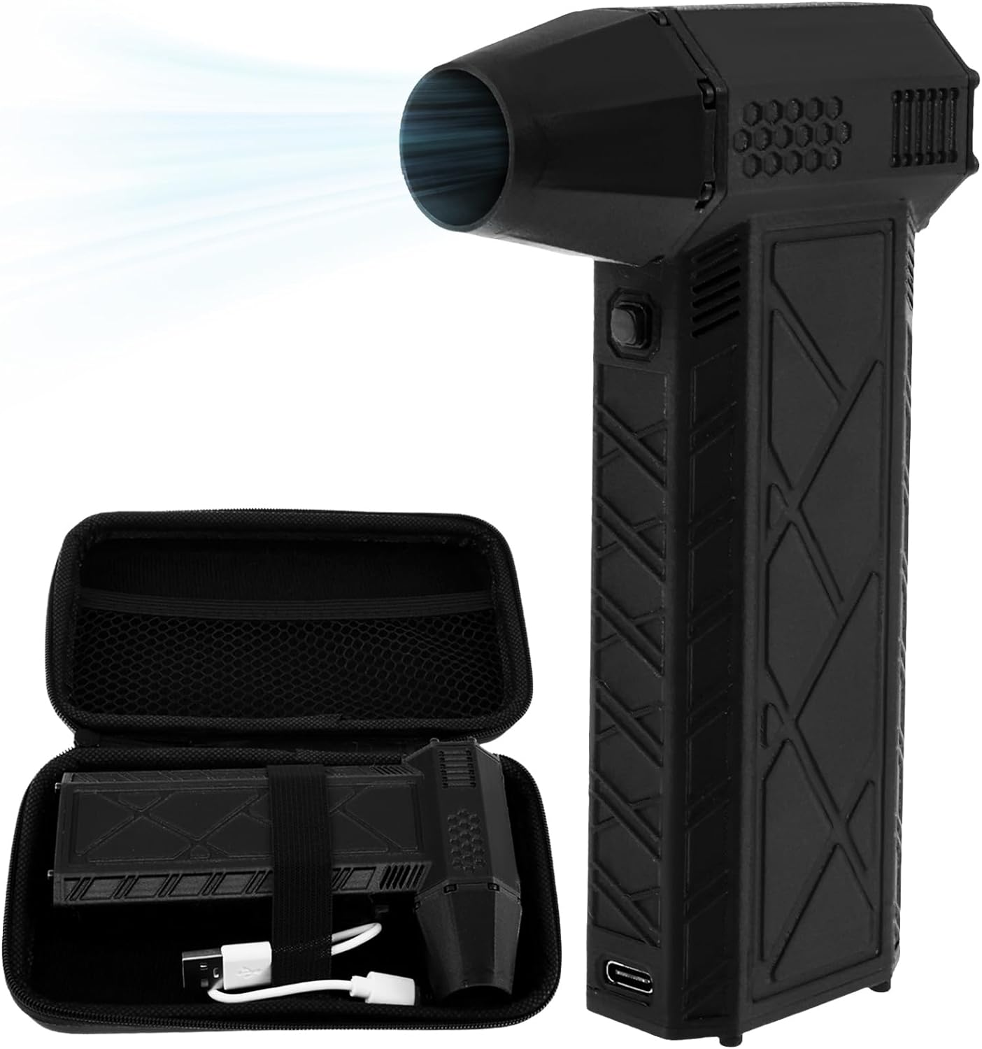 Mini Jet Blower, 130000 RPM Portable Dry Air Blower, 8000Mah Super Fan, Hand Held Powerful Violent Fan for Car Hair Keyboard Sofa Camera image number 1