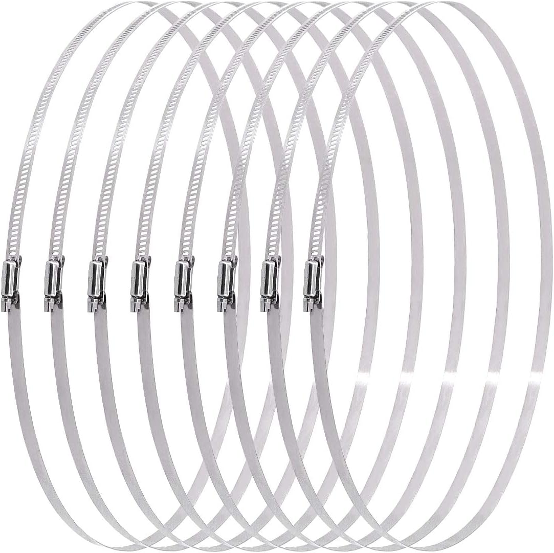 Swpeet 15Pcs 11.5-12Inch (289-311Mm) Hose Clamp 304 Stainless Steel Adjustable Range Worm Gear Hose Clamp Fuel Line Clamp Perfect for Plumbing, Automotive and Mechanical Applications image number 1