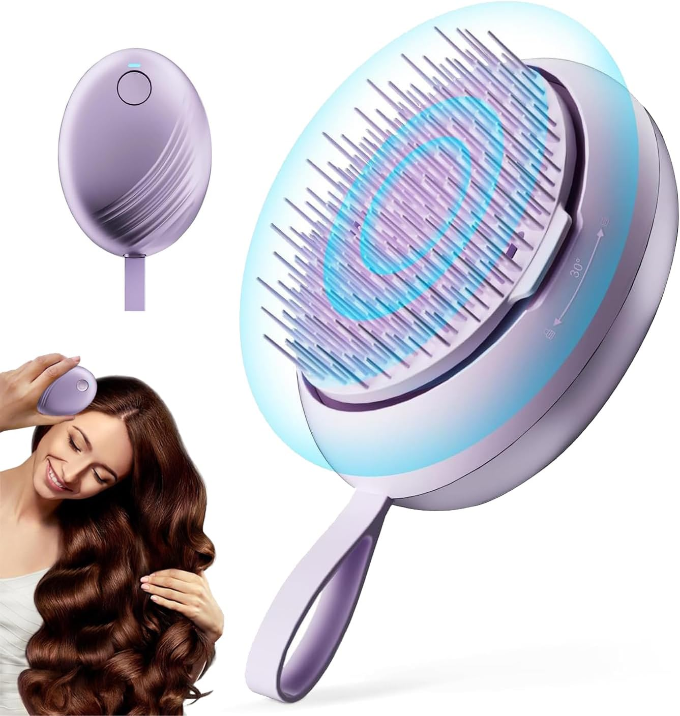 Scalp Massager, Electric Scalp Massager Hair Growth, Portable Handheld Head Massagers Rechargeable for Stress Relax, Electric Anion Hairs Brush for Stimulate Hair Follicles image number 4