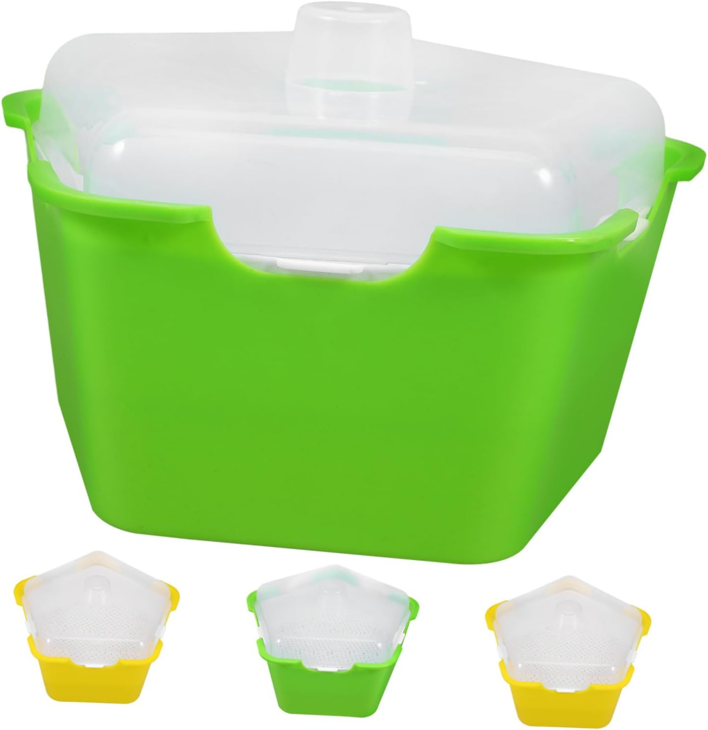 BUTIFULSIC 4Sets Thick Germination Tray for Seedlings Multi-Functional Nursery Supply for Greenhouse and Gardening and Compact Design for Starting image number 5