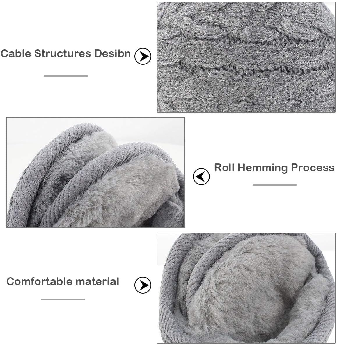 Ear Muffs for Women - Winter Earmuffs Adjustable Classic Ear Muffs Warmer Soft Warm Windproof Plush Outdoor Skiing for Women - Pink image number 6