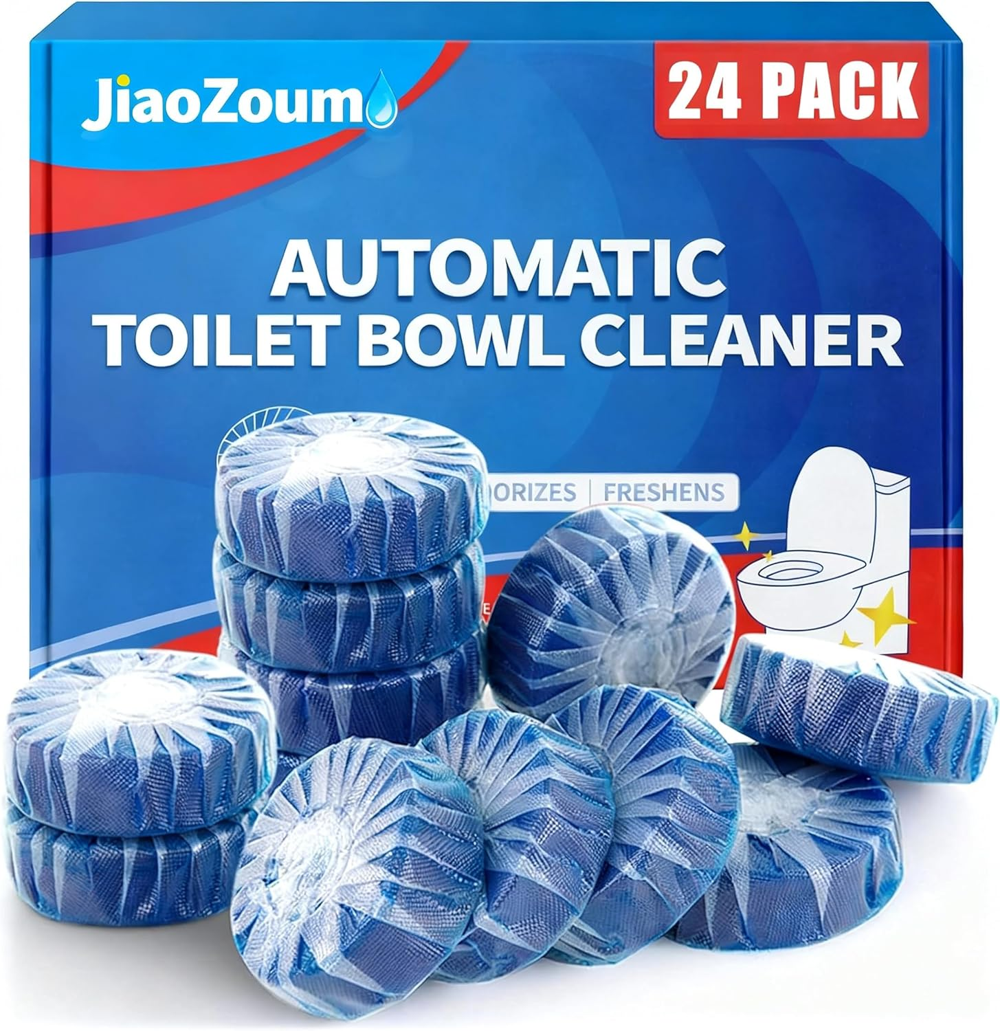 Automatic Toilet Bowl Cleaner Tablets, Bathroom Toilet Tank Cleaner (24 PACK) image number 2