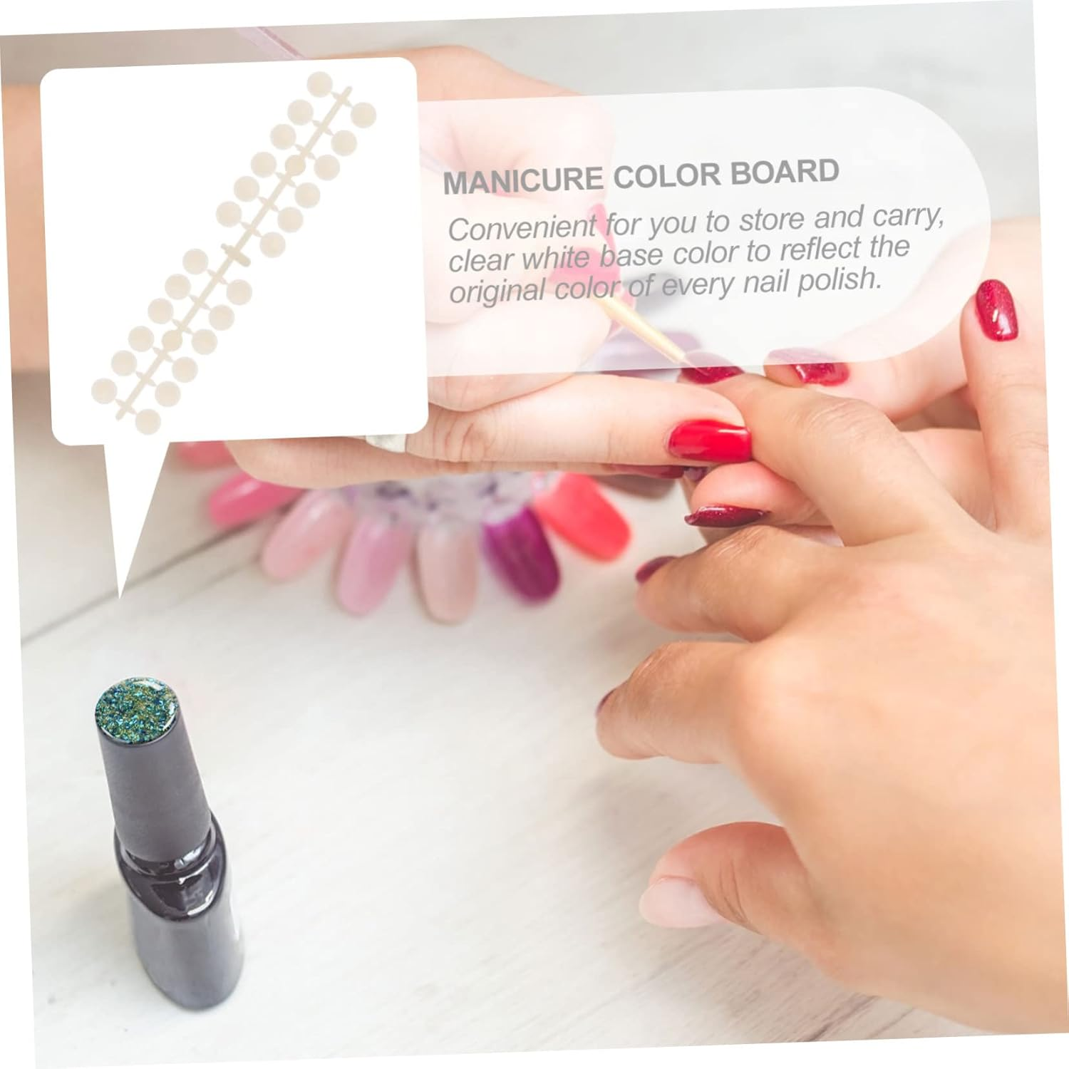 DEARMAMY 4Sets round Model Nail Polish Display Tips Nail Art Display Board Tip Art Tools image number 5